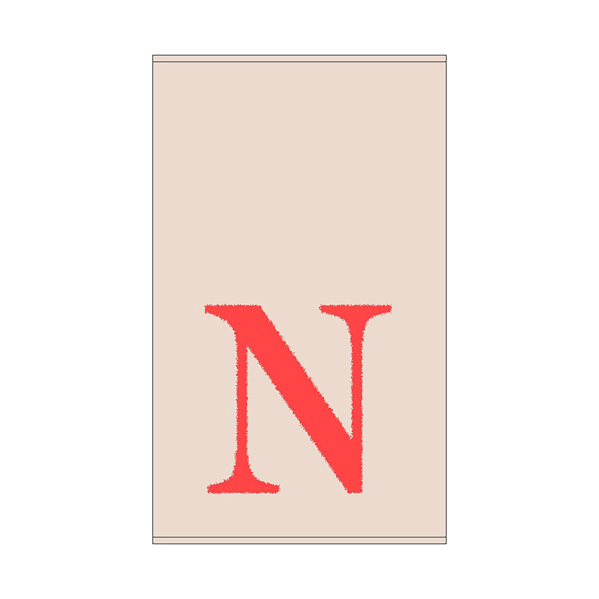 2er Set - Kleines Handtuch mit Buchstabe "N", 2 Farben  