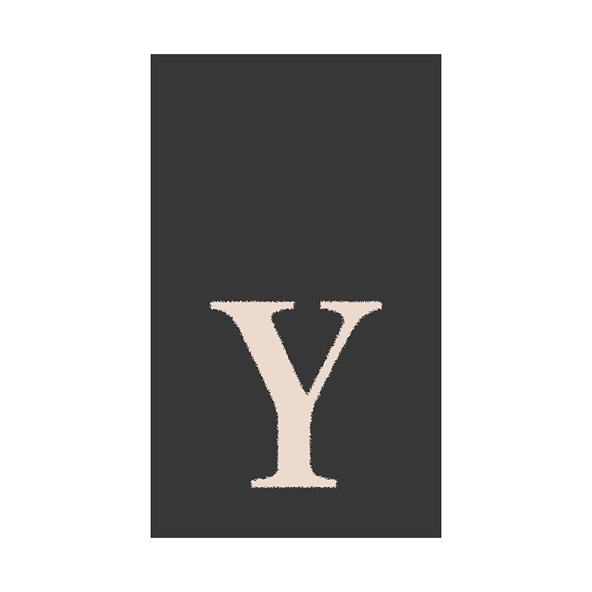 2er Set - Kleines Handtuch mit Buchstabe "Y", 2 Farben  