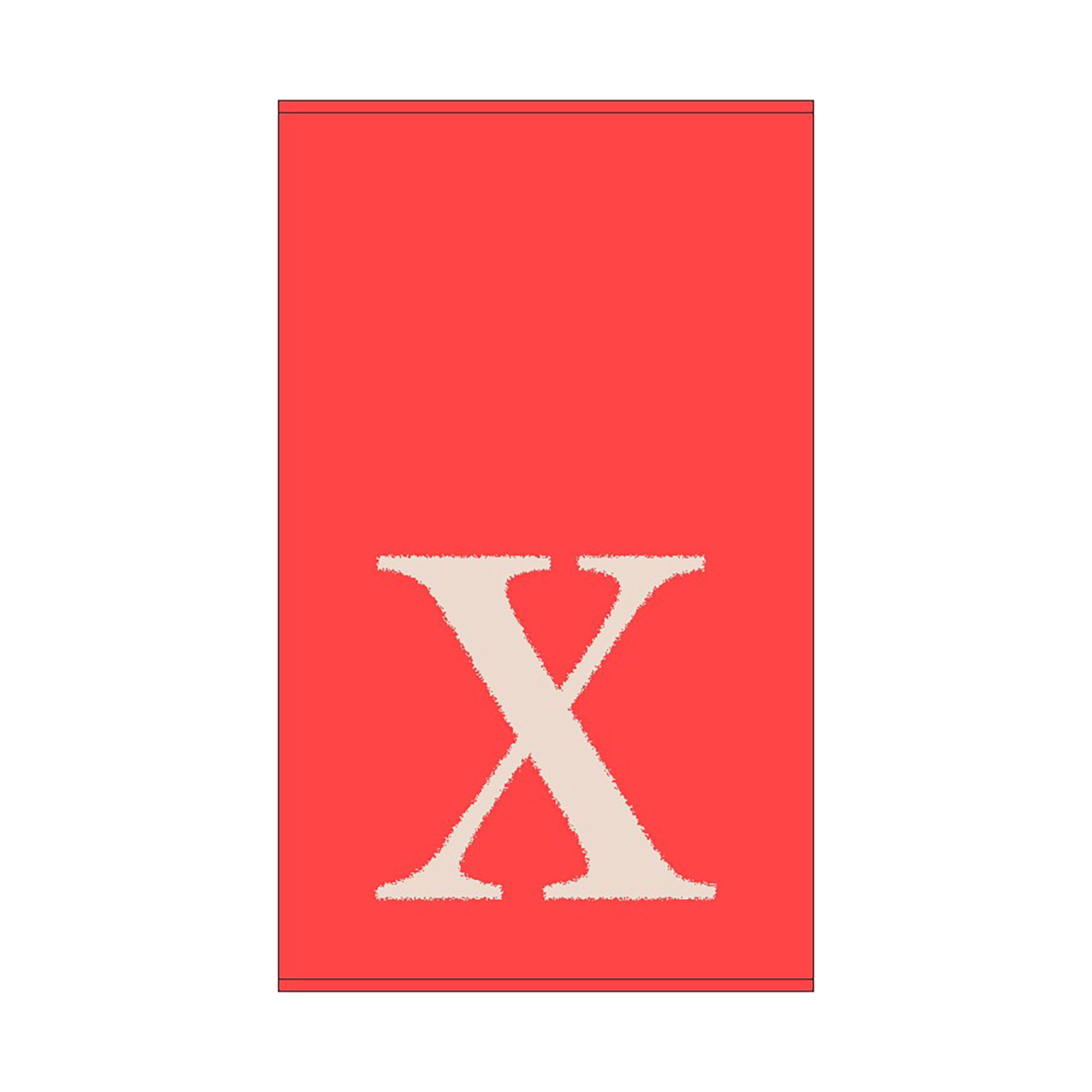 2er Set - Kleines Handtuch mit Buchstabe "X", 2 Farben   