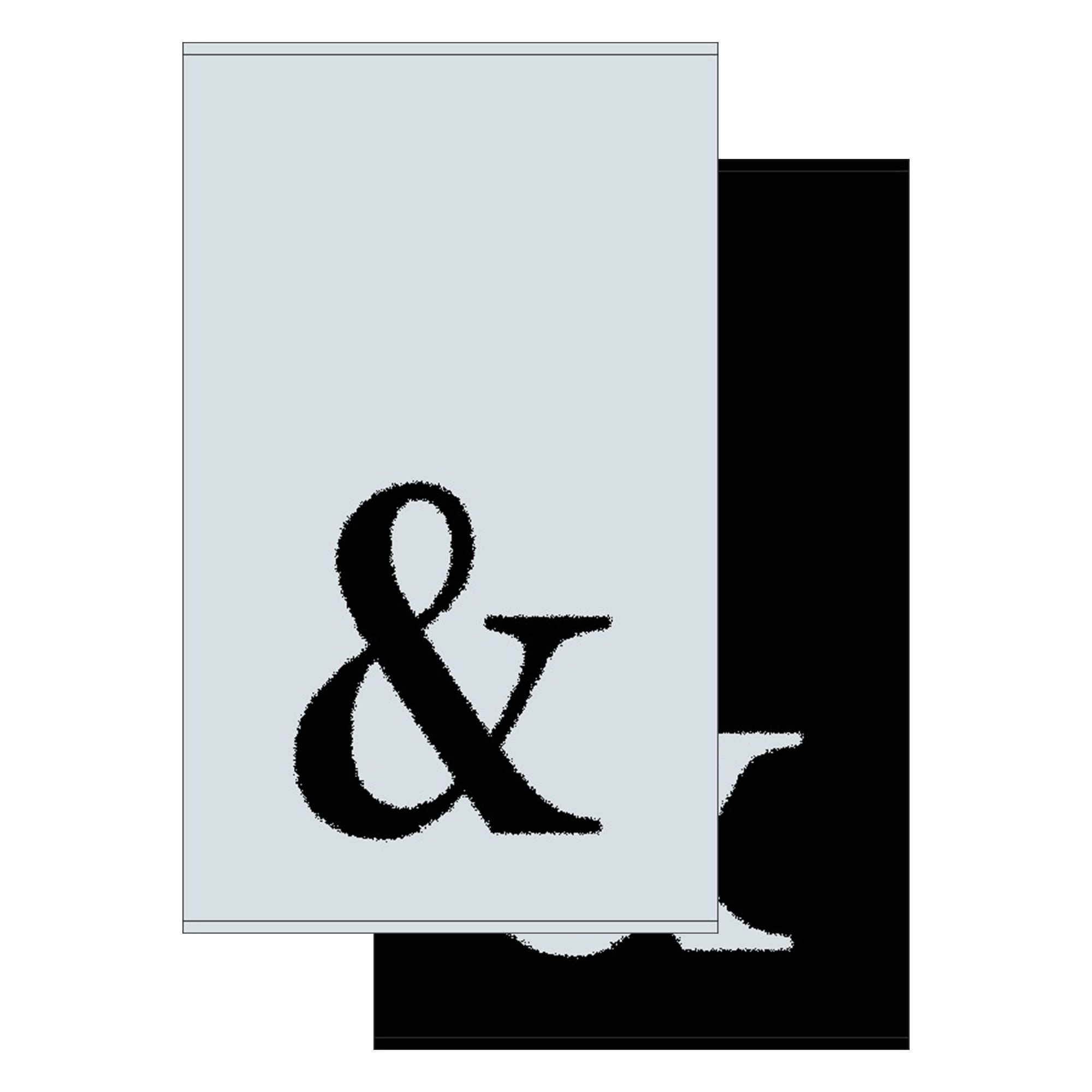 2er Set - Kleines Handtuch mit Buchstabe "&", 2 Farben 2er Set - Kleines Handtuch mit Buchstabe "&", 2 Farben