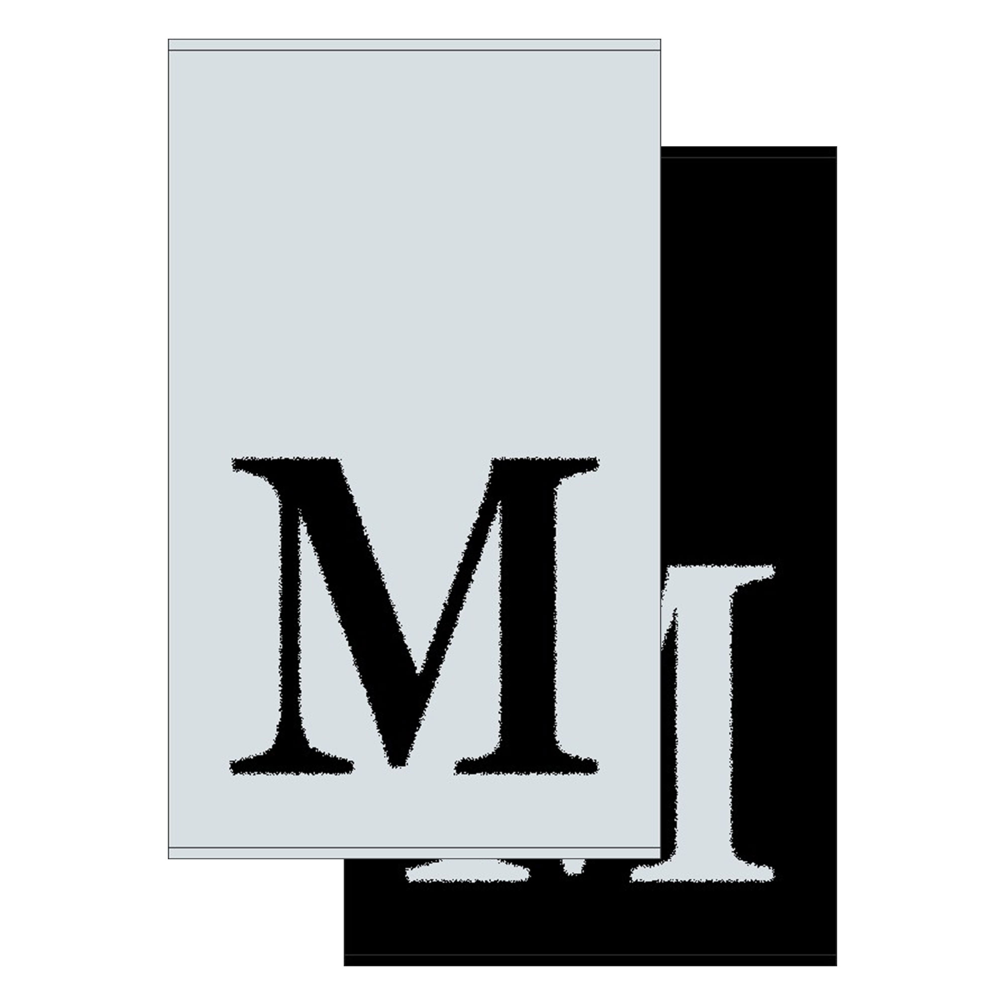 2er Set - Kleines Handtuch mit Buchstabe "M", 2 Farben 