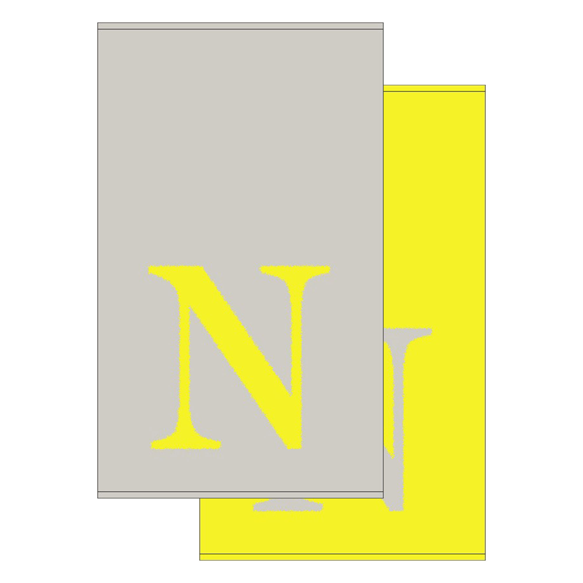 2er Set - Kleines Handtuch mit Buchstabe "N", 2 Farben  