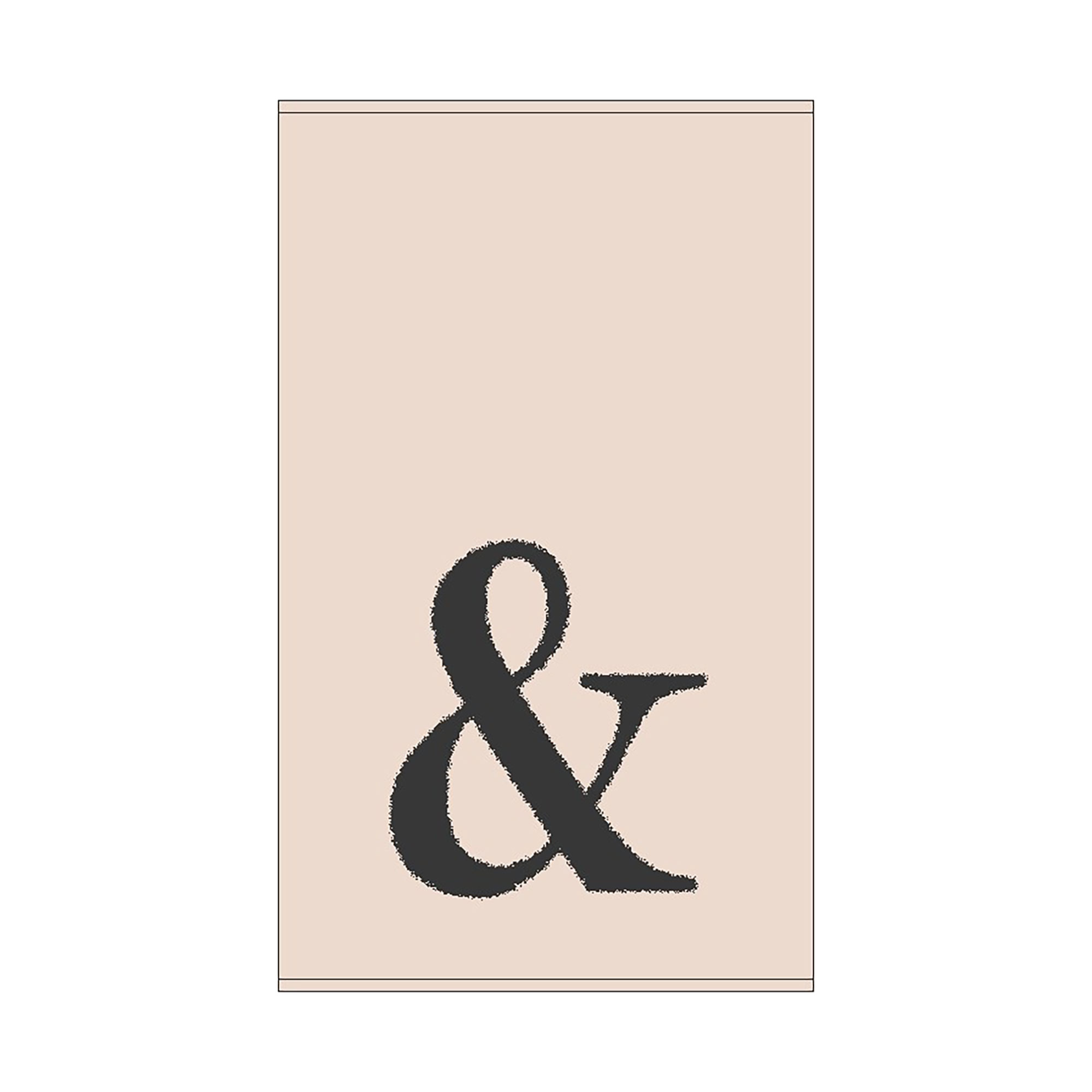 2er Set - Kleines Handtuch mit Buchstabe "&", 2 Farben   
