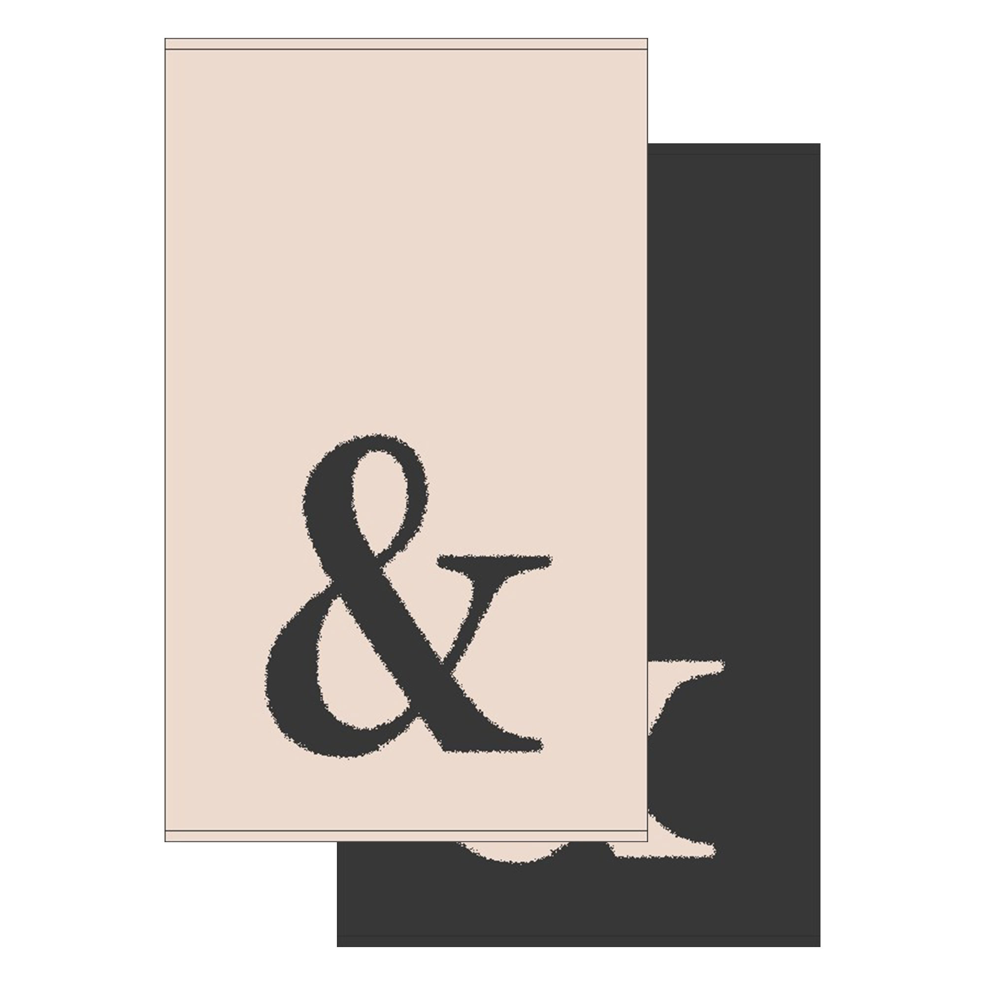 2er Set - Kleines Handtuch mit Buchstabe "&", 2 Farben   