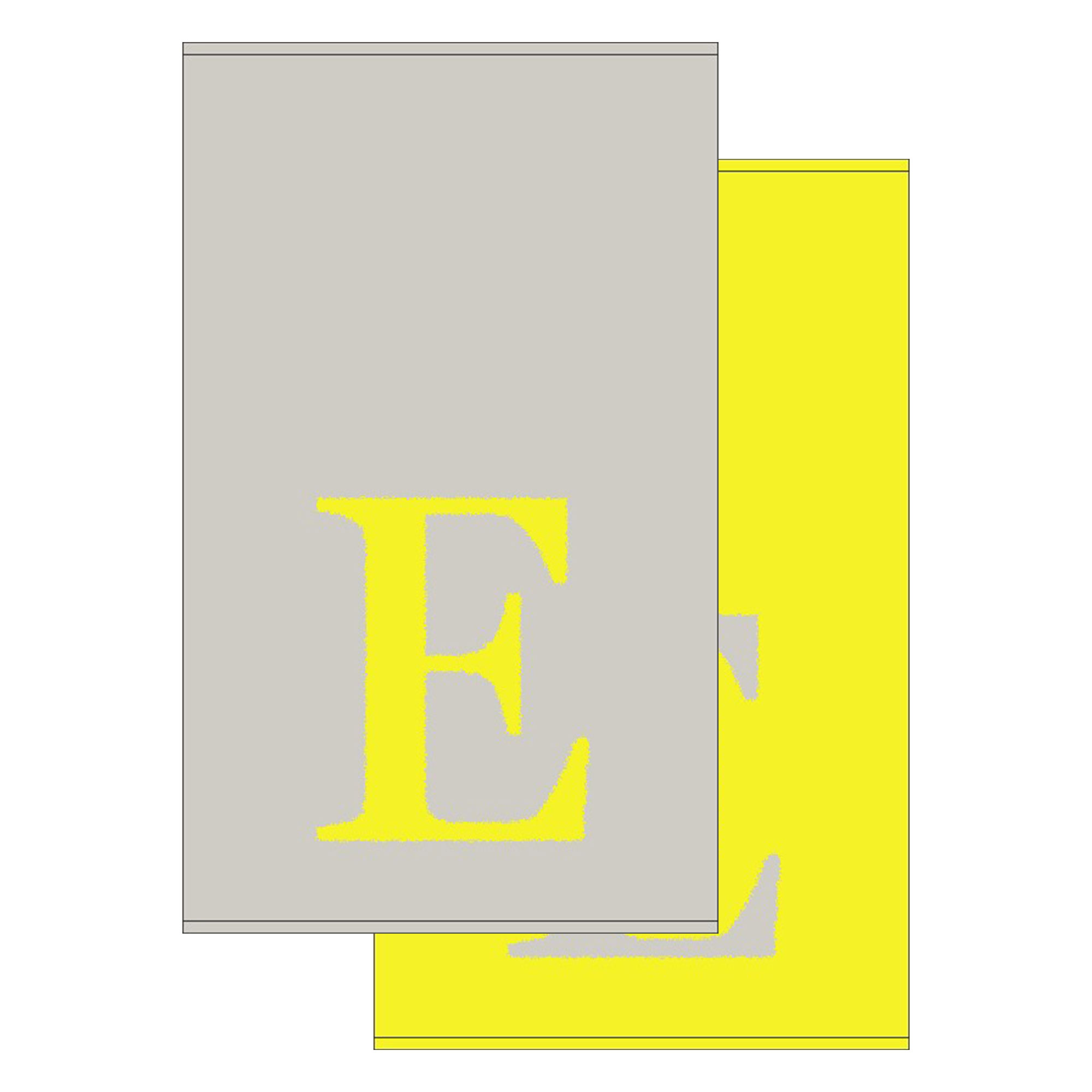 2er Set - Kleines Handtuch mit Buchstabe "E", 2 Farben 
