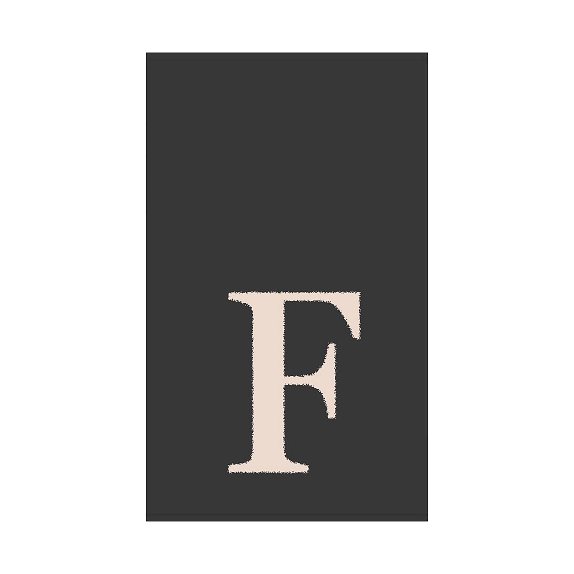 2er Set - Kleines Handtuch mit Buchstabe "F", 2 Farben 