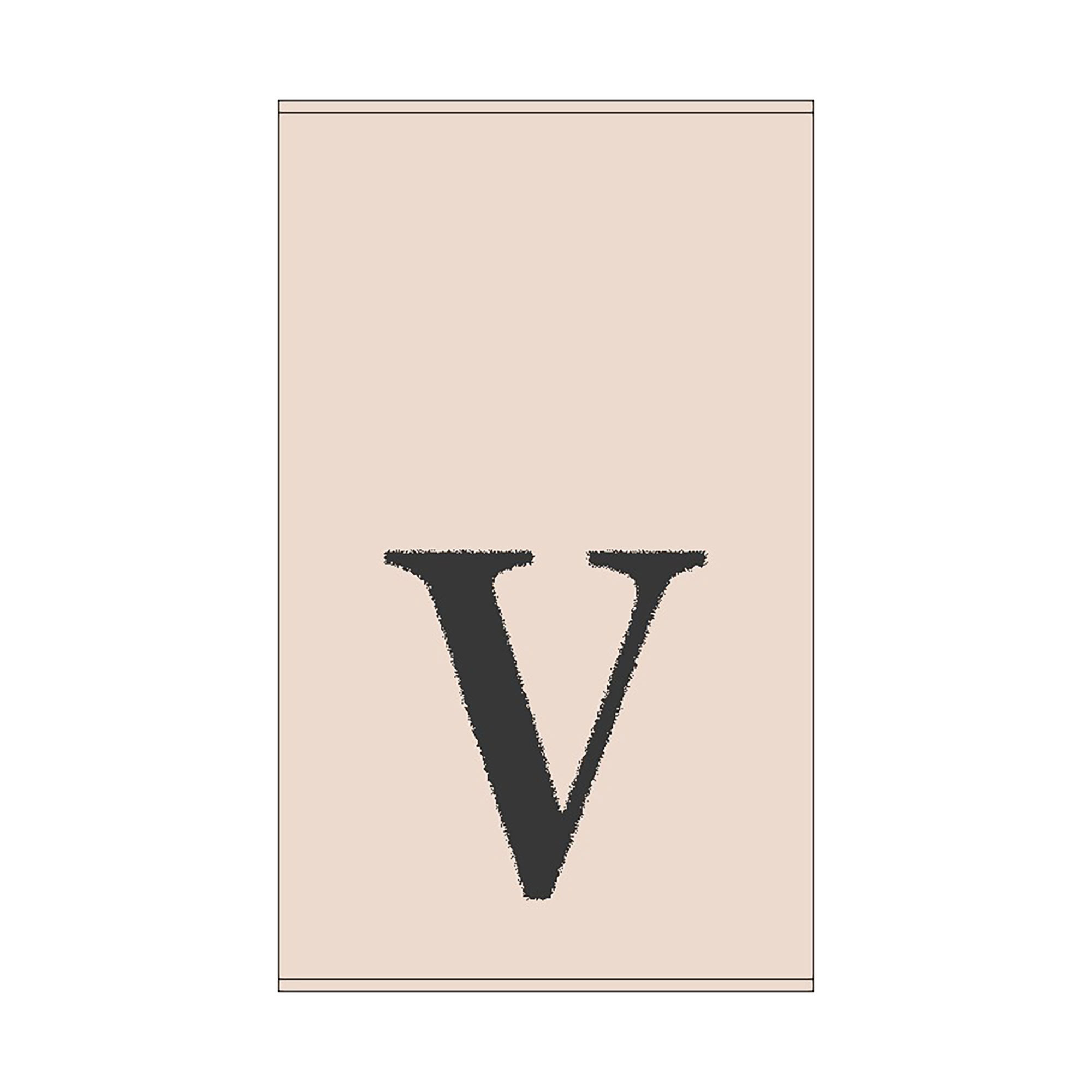 2er Set - Kleines Handtuch mit Buchstabe "V", 2 Farben 2er Set - Kleines Handtuch mit Buchstabe "V", 2 Farben