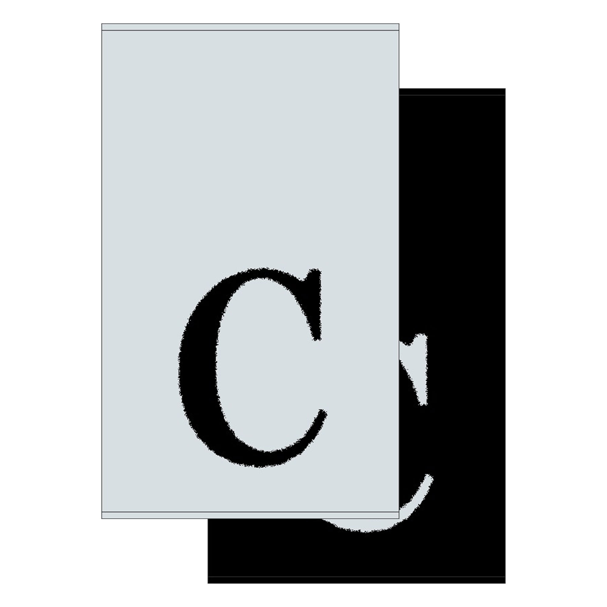 2er Set - Kleines Handtuch mit Buchstabe "C", 2 Farben 