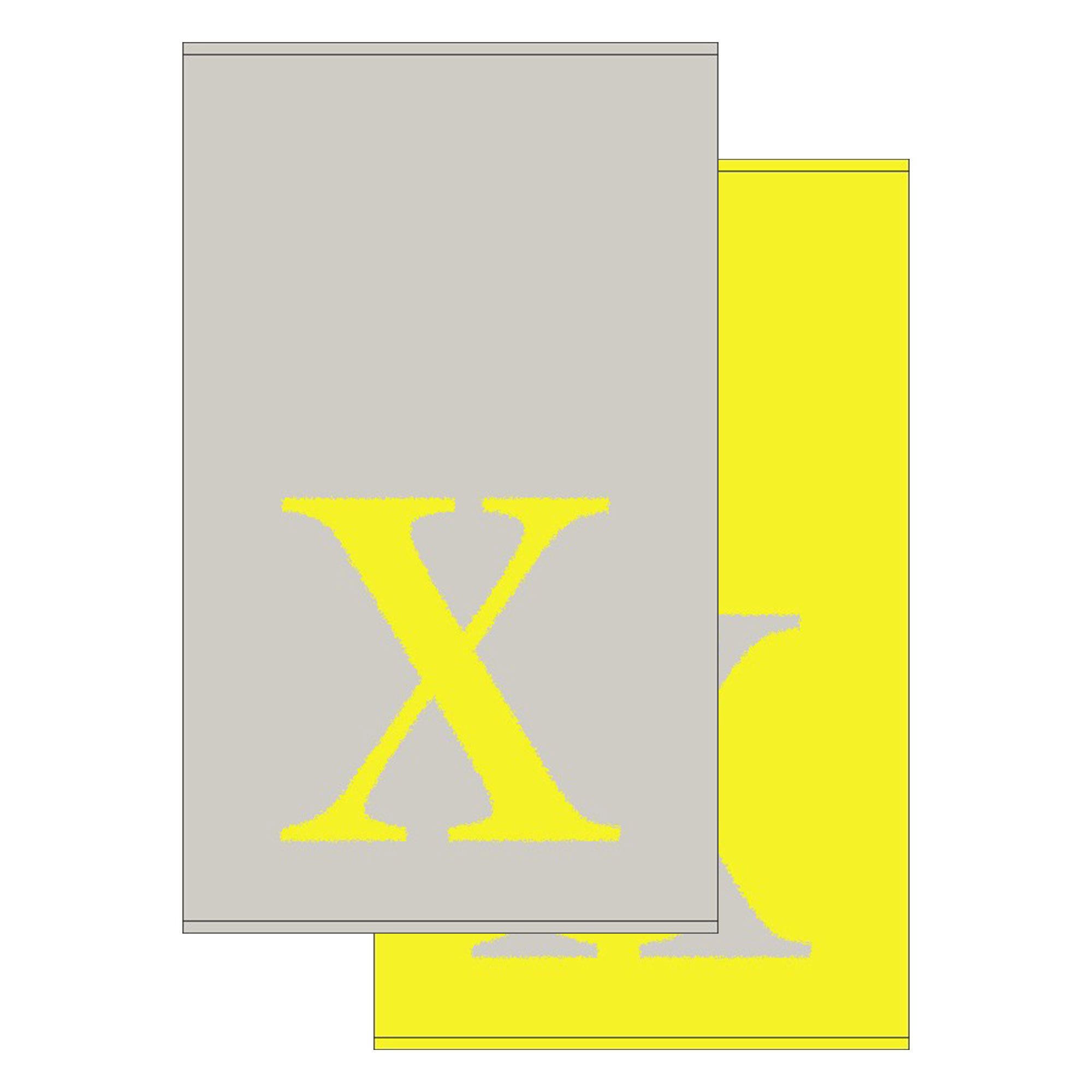 2er Set - Kleines Handtuch mit Buchstabe "X", 2 Farben   