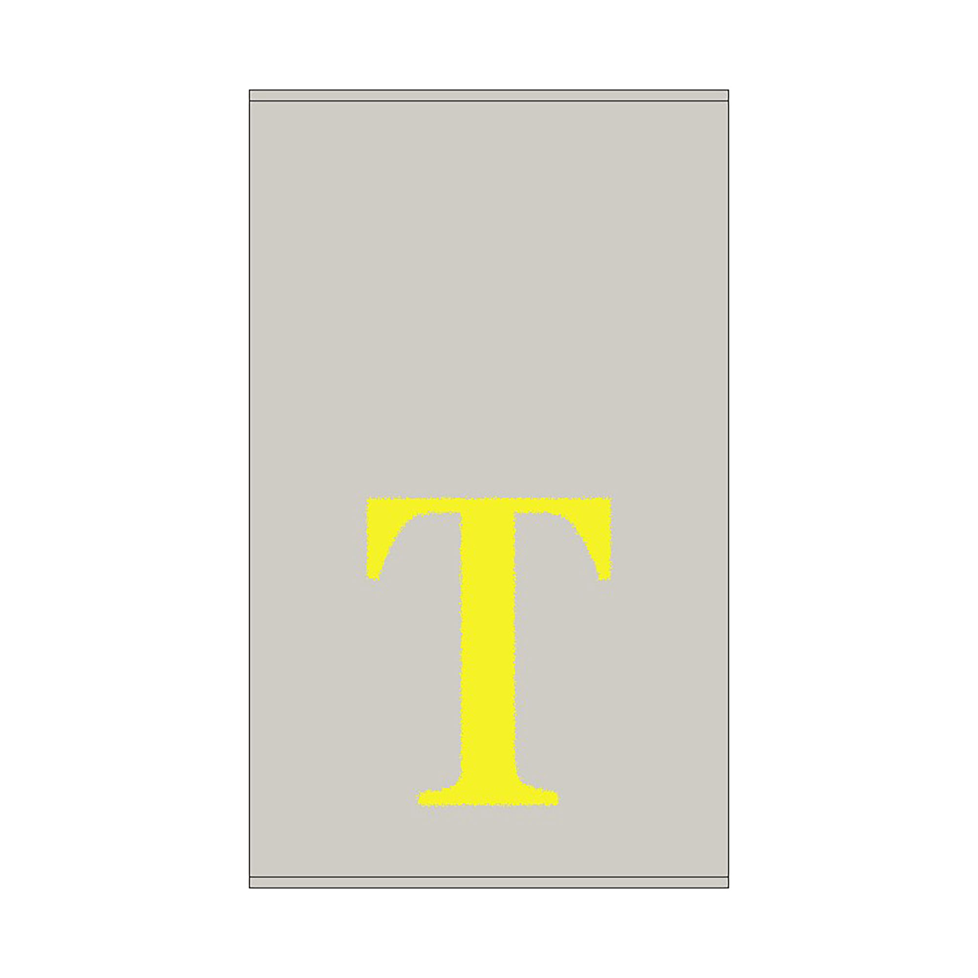 2er Set - Kleines Handtuch mit Buchstabe "T", 2 Farben 