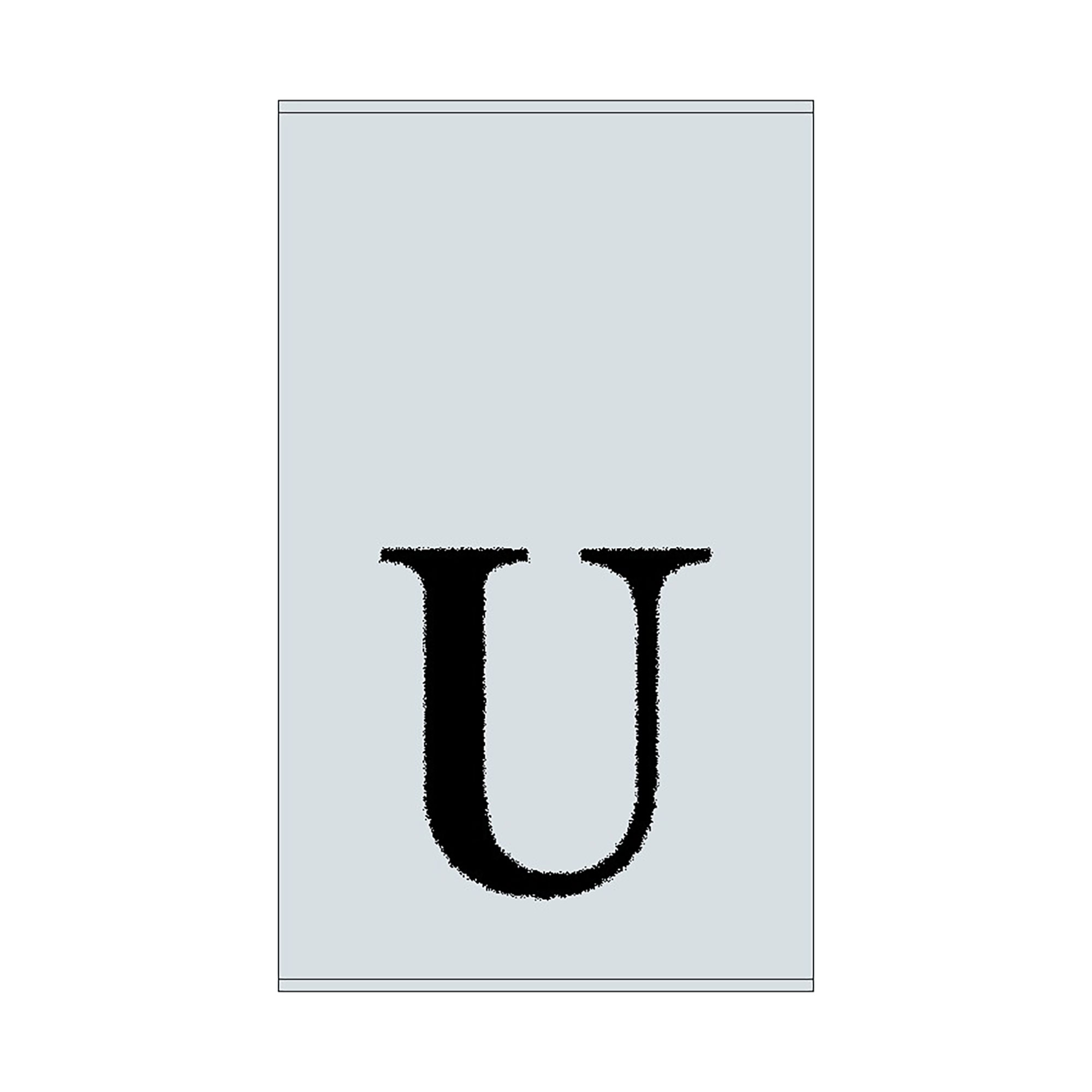 2er Set - Kleines Handtuch mit Buchstabe "U", 2 Farben 