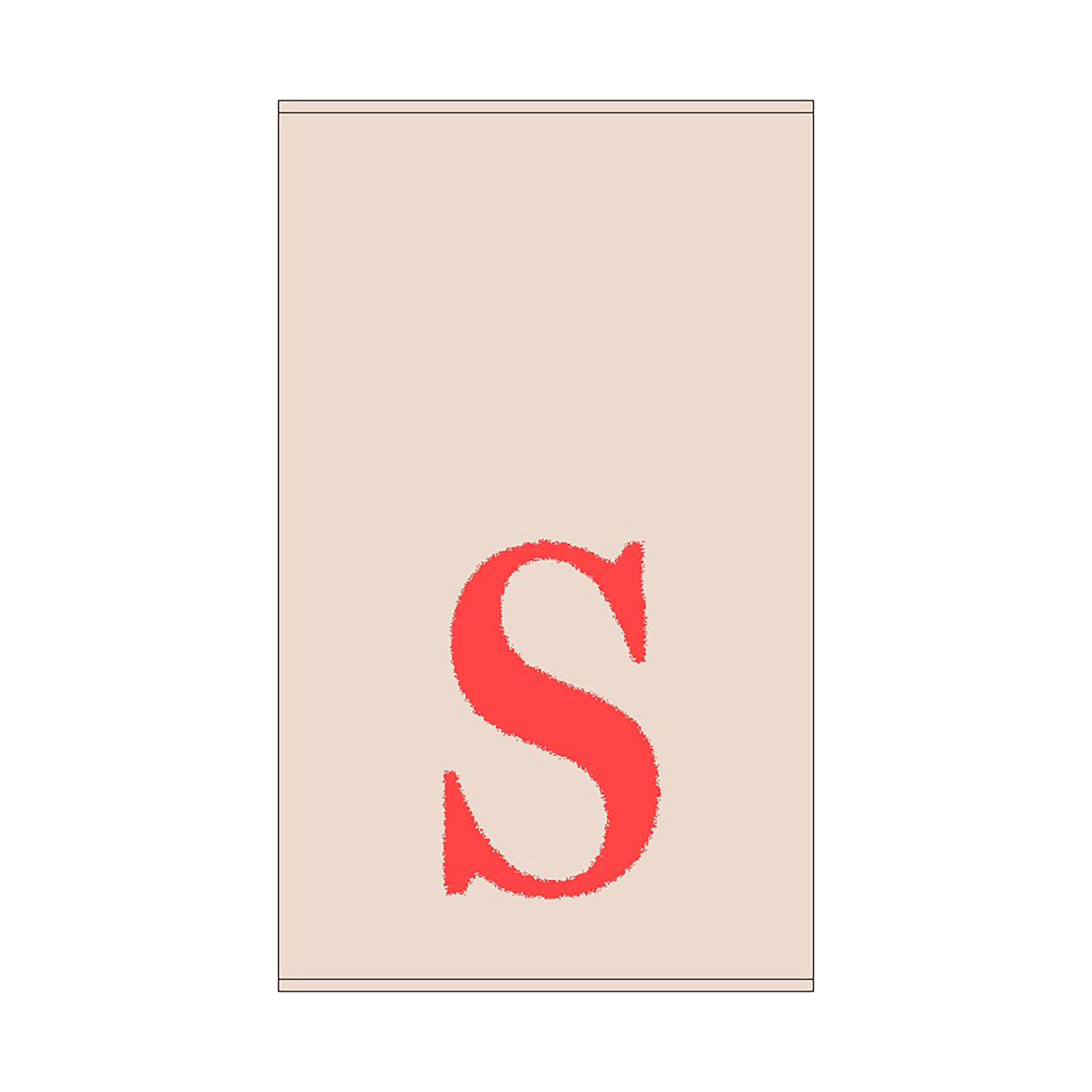 2er Set - Kleines Handtuch mit Buchstabe "S", 2 Farben 