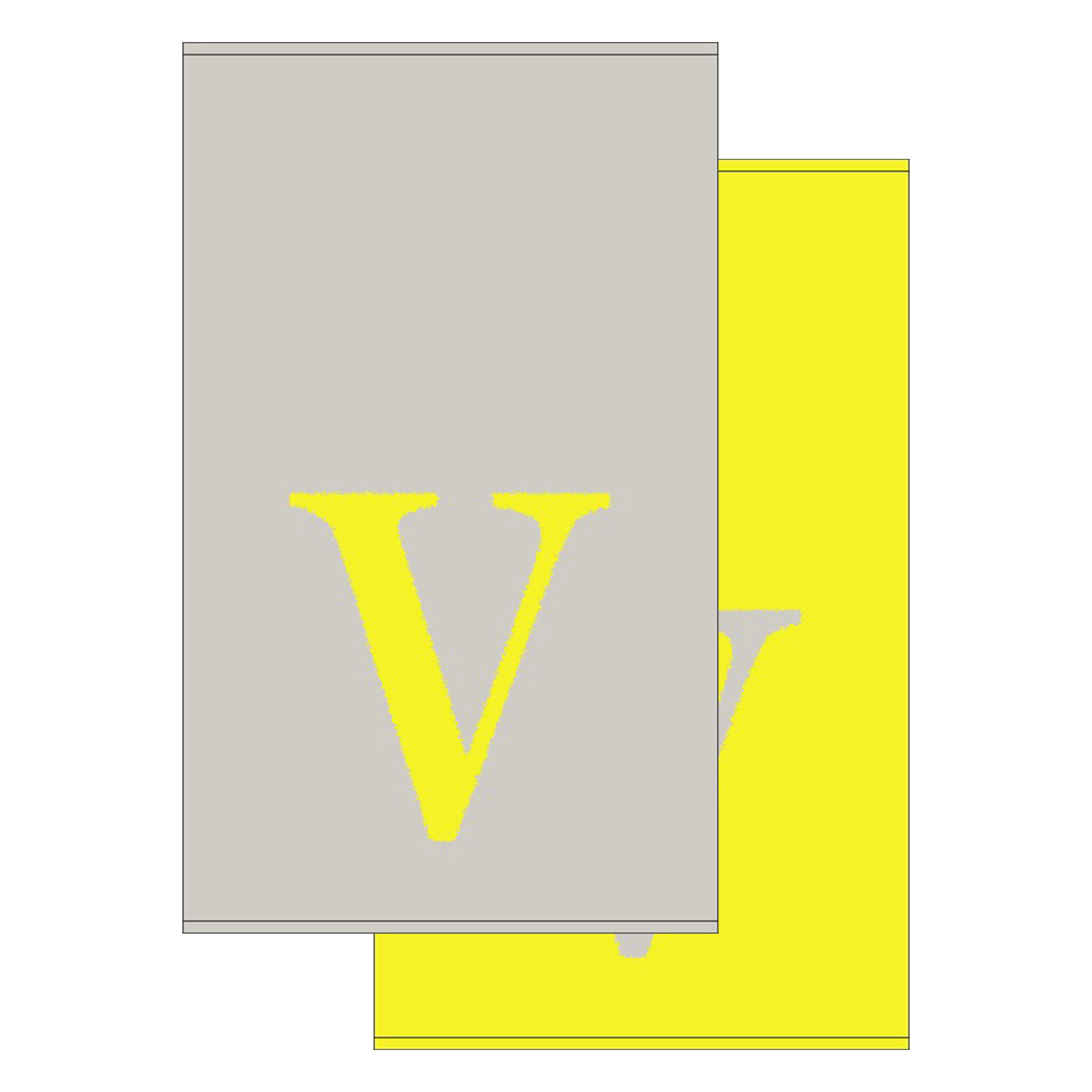 2er Set - Kleines Handtuch mit Buchstabe "V", 2 Farben  