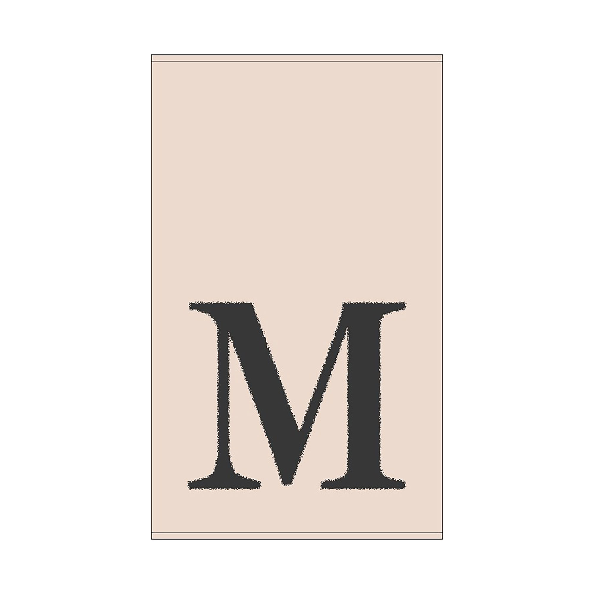 2er Set - Kleines Handtuch mit Buchstabe "M", 2 Farben 