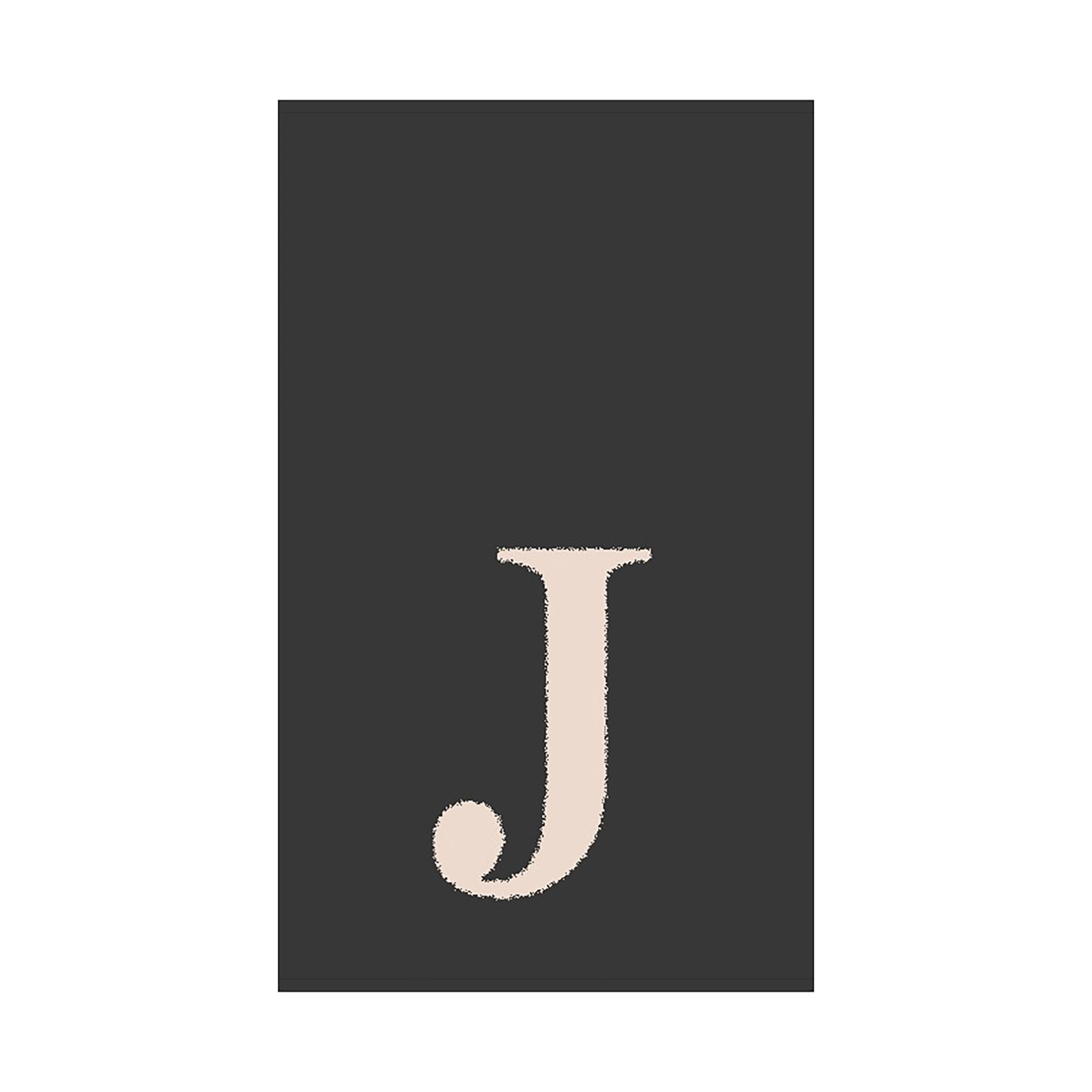 2er Set - Kleines Handtuch mit Buchstabe "J", 2 Farben 