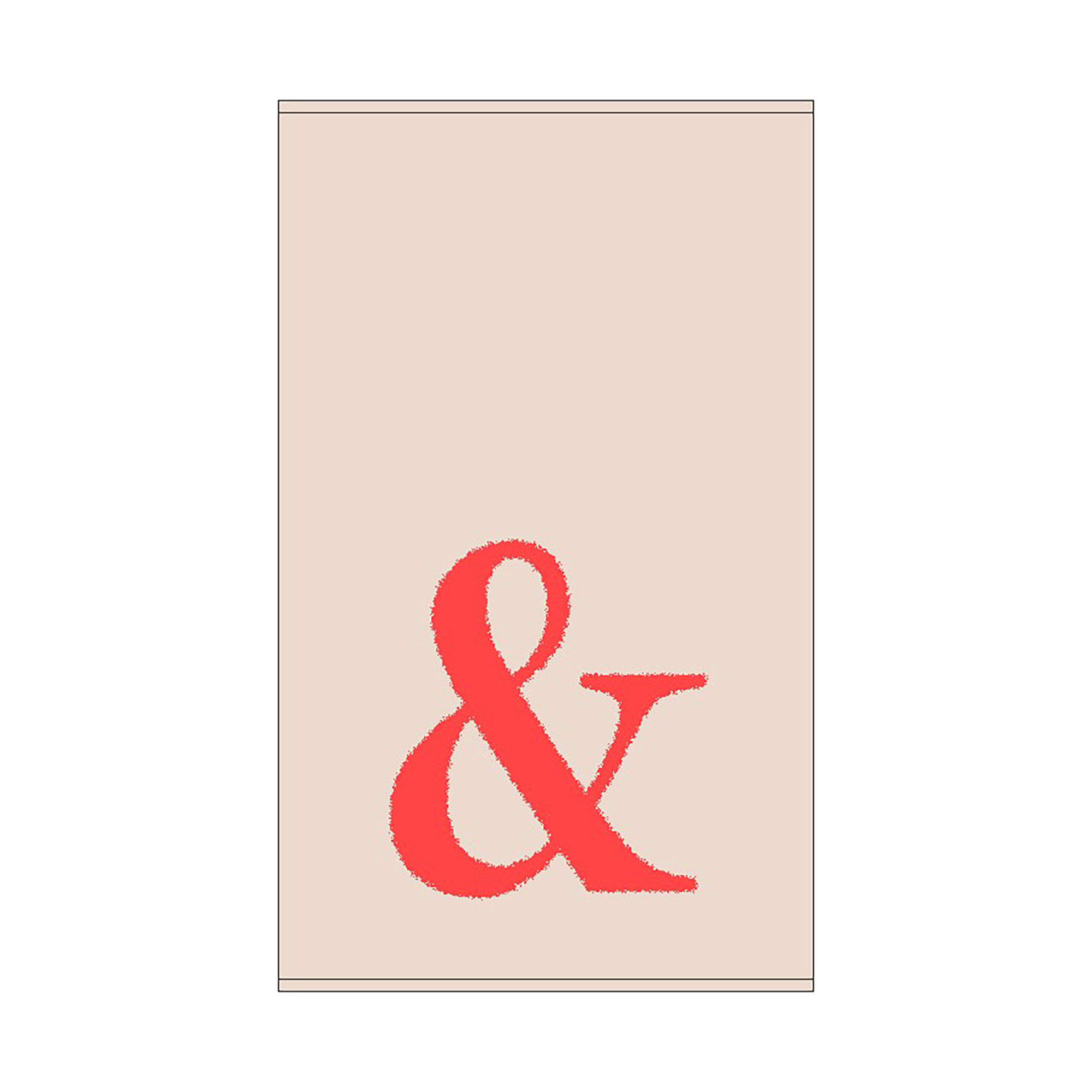 2er Set - Kleines Handtuch mit Buchstabe "&", 2 Farben   