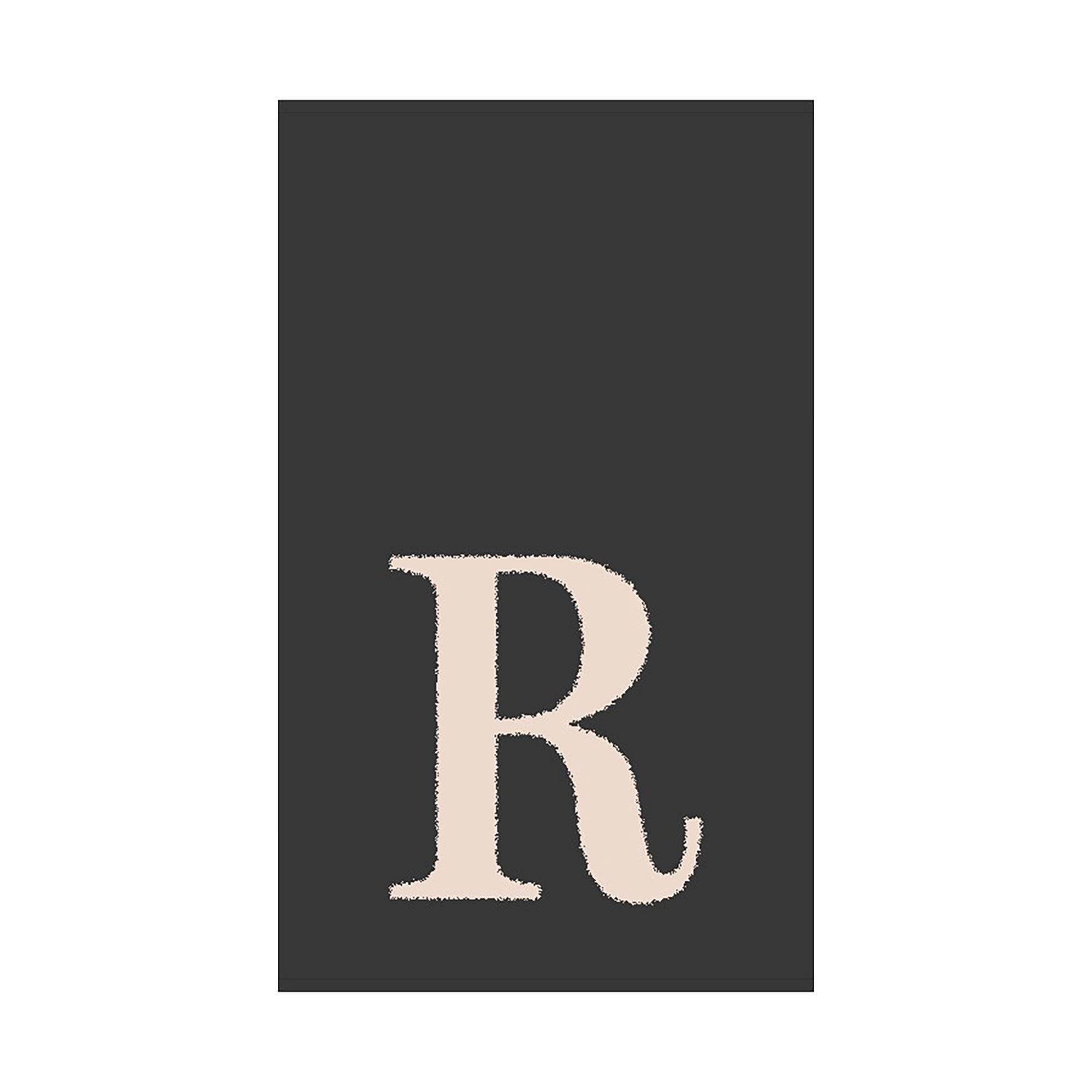 2er Set - Kleines Handtuch mit Buchstabe "R", 2 Farben   