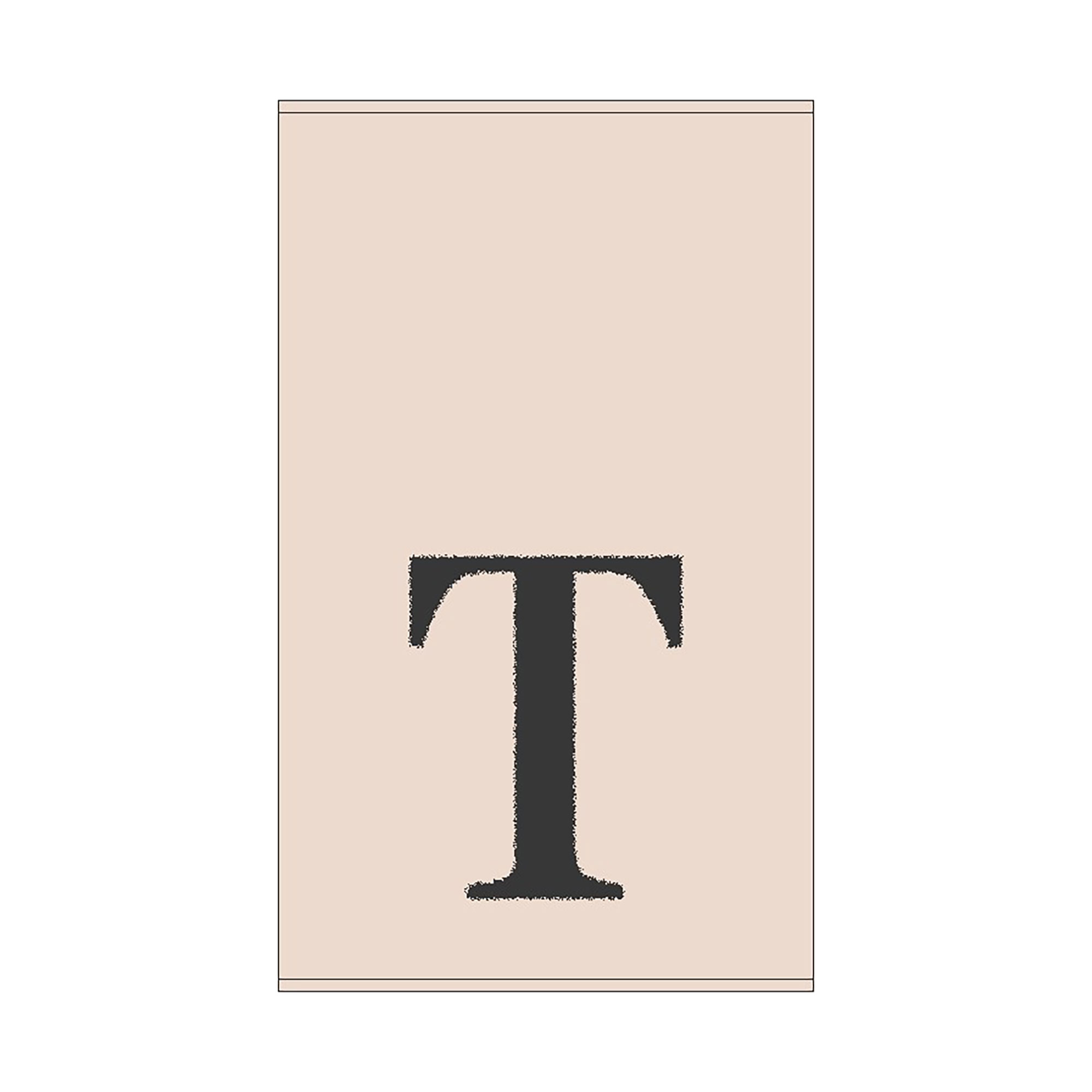 2er Set - Kleines Handtuch mit Buchstabe "T", 2 Farben 