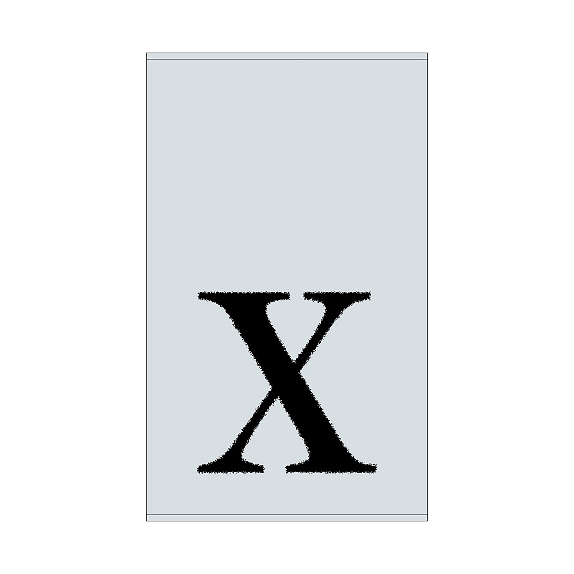 2er Set - Kleines Handtuch mit Buchstabe "X", 2 Farben 2er Set - Kleines Handtuch mit Buchstabe "X", 2 Farben