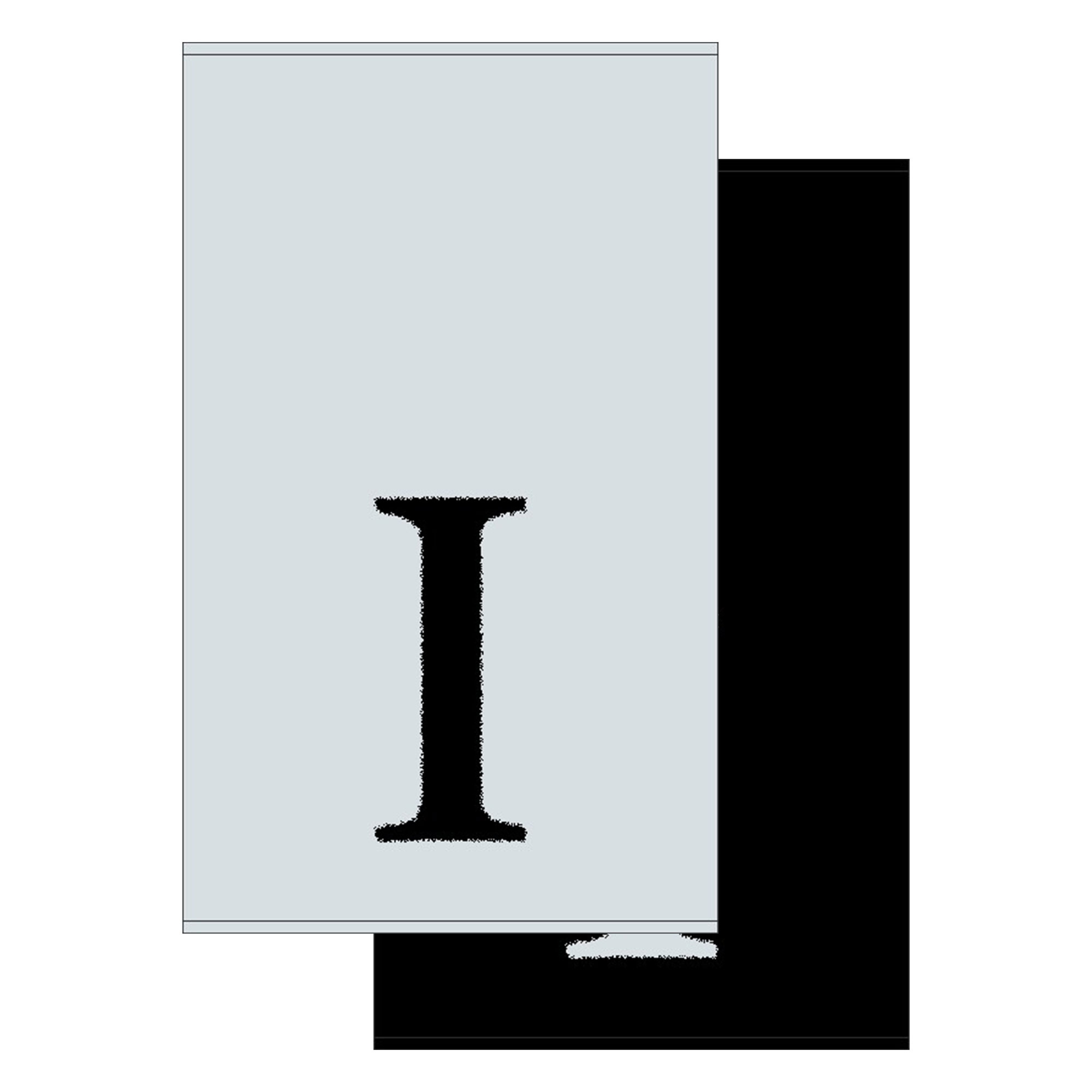 2er Set - Kleines Handtuch mit Buchstabe "I", 2 Farben 