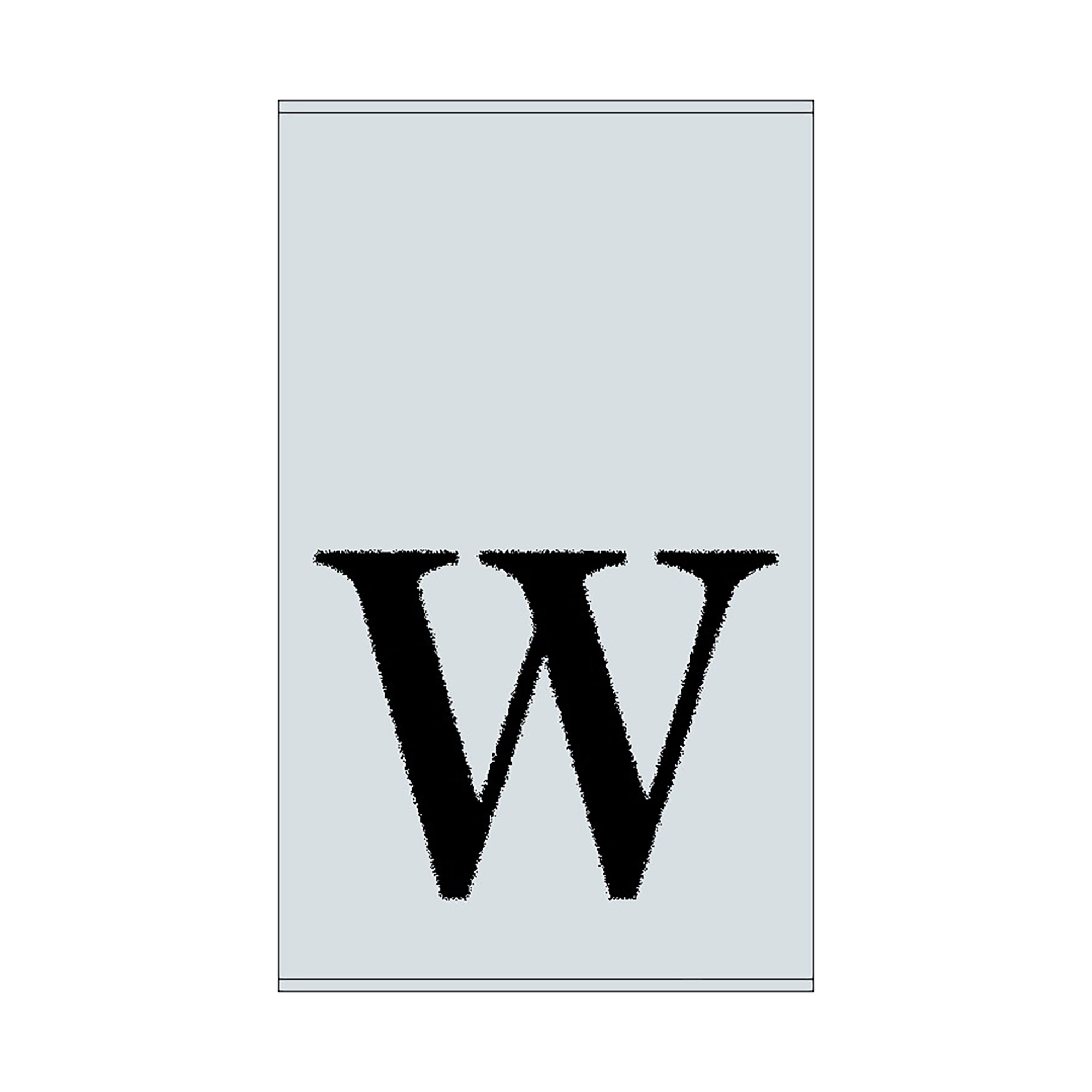 2er Set - Kleines Handtuch mit Buchstabe "W", 2 Farben  