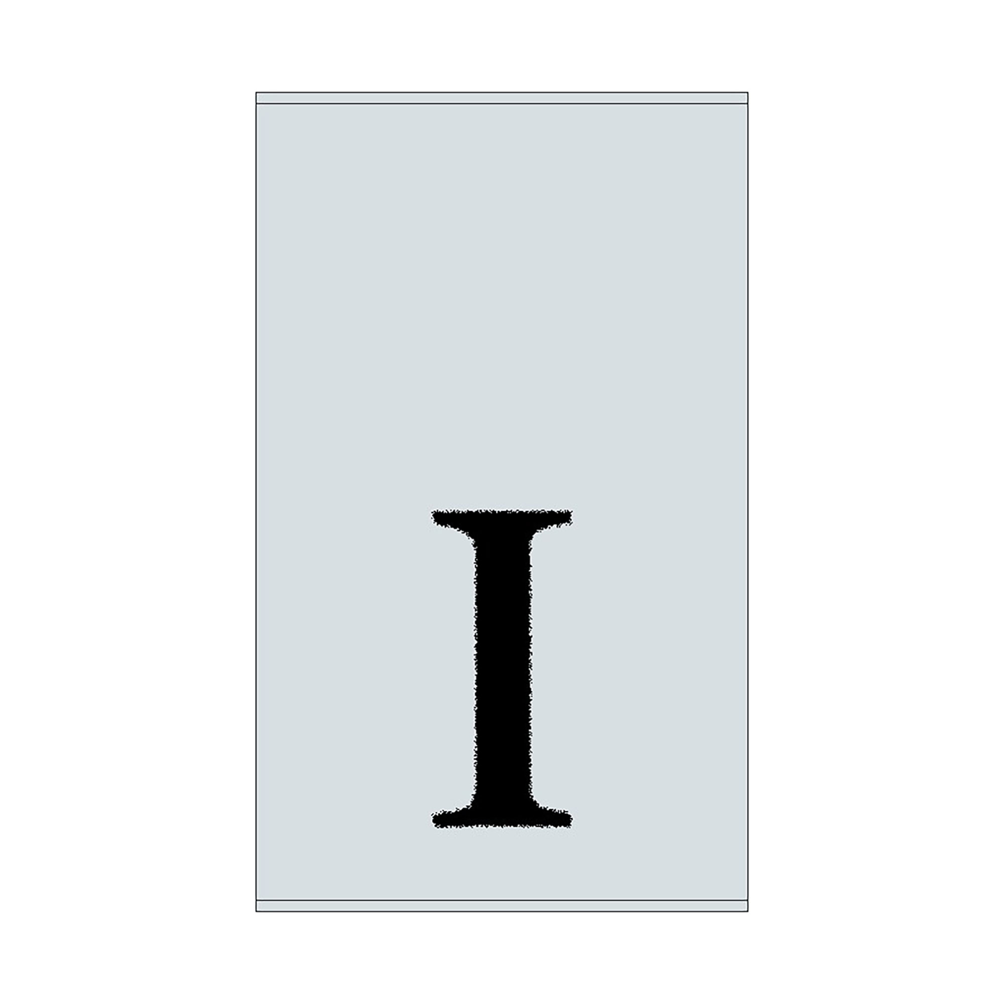 2er Set - Kleines Handtuch mit Buchstabe "I", 2 Farben 