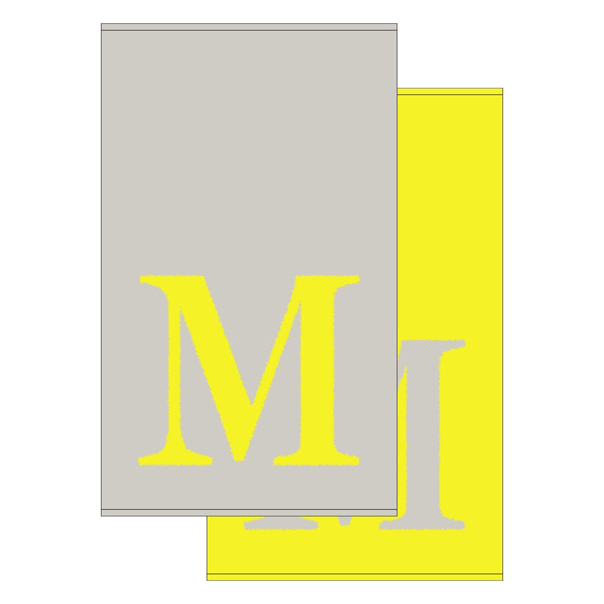 2er Set - Kleines Handtuch mit Buchstabe "M", 2 Farben 