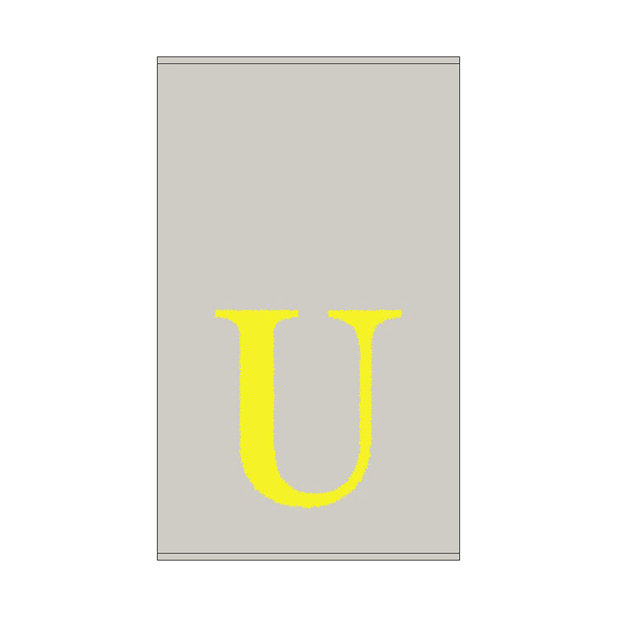 2er Set - Kleines Handtuch mit Buchstabe "U", 2 Farben 