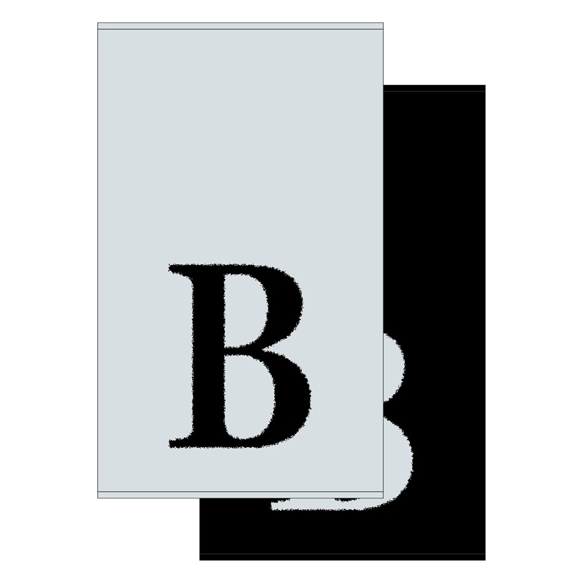 2er Set - Kleines Handtuch mit Buchstabe "B", 2 Farben 