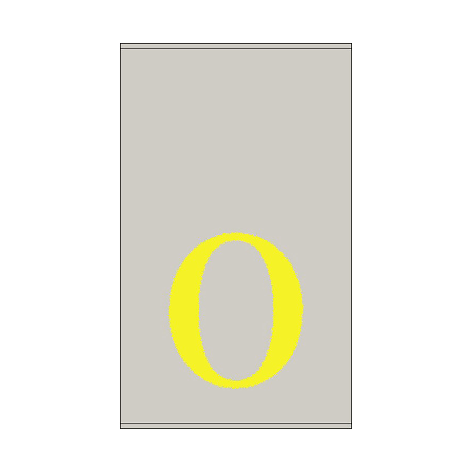 2er Set - Kleines Handtuch mit Buchstabe "O", 2 Farben Graues Handtuch der Marke YOUKI in Wendeoptik mit gelbem Großbuchstaben O unten mittig, Maße 30×50 cm.