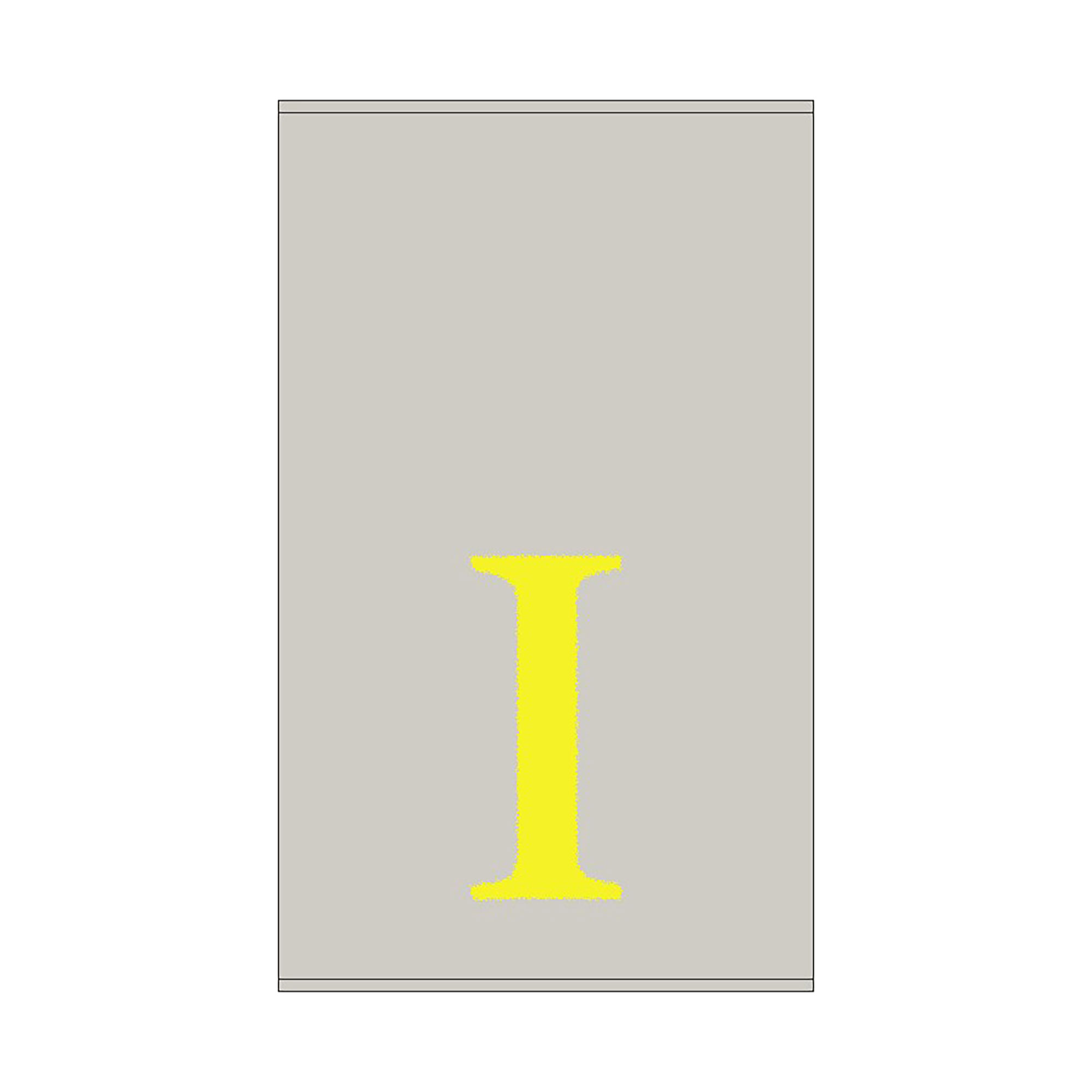 2er Set - Kleines Handtuch mit Buchstabe "I", 2 Farben 