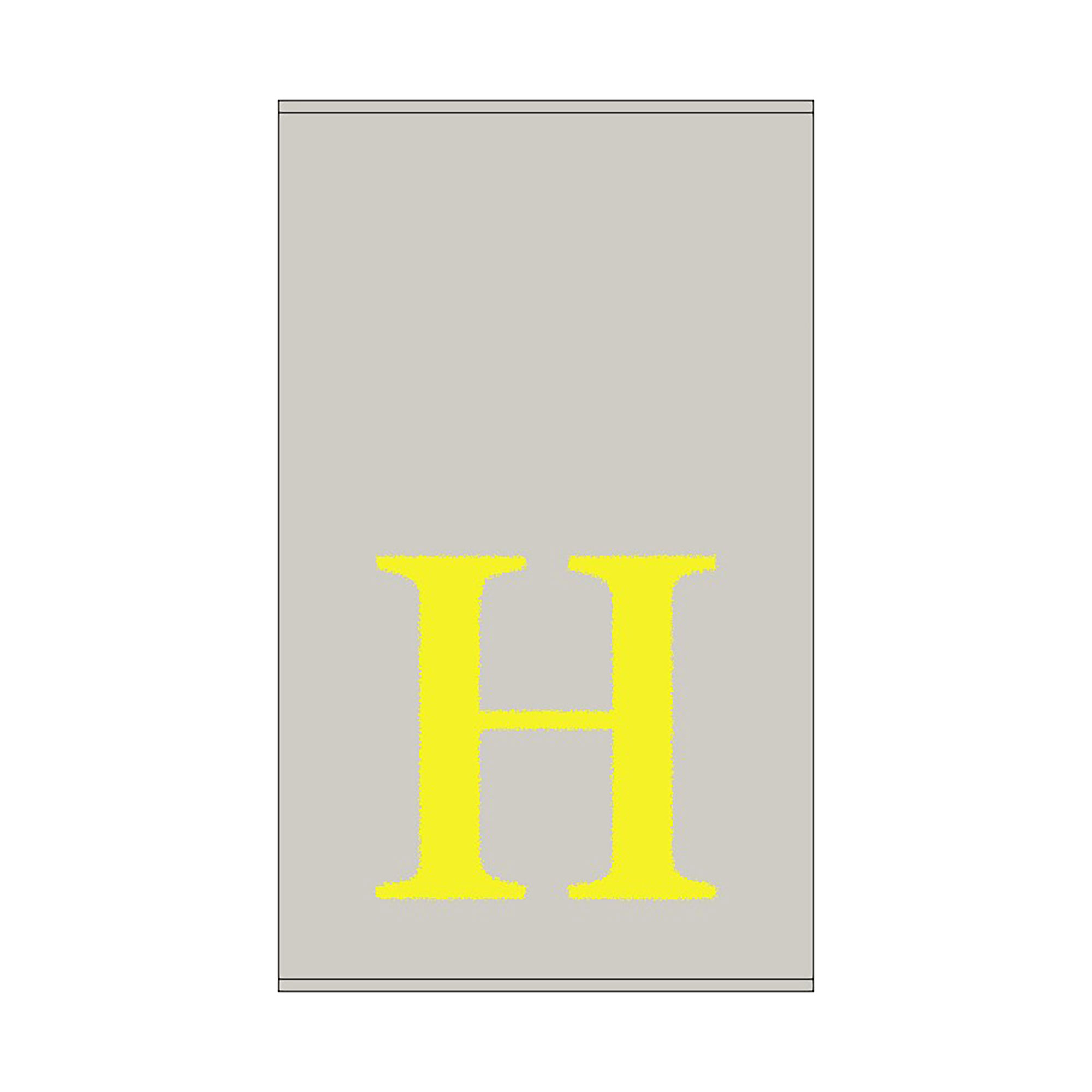 2er Set - Kleines Handtuch mit Buchstabe "H", 2 Farben 