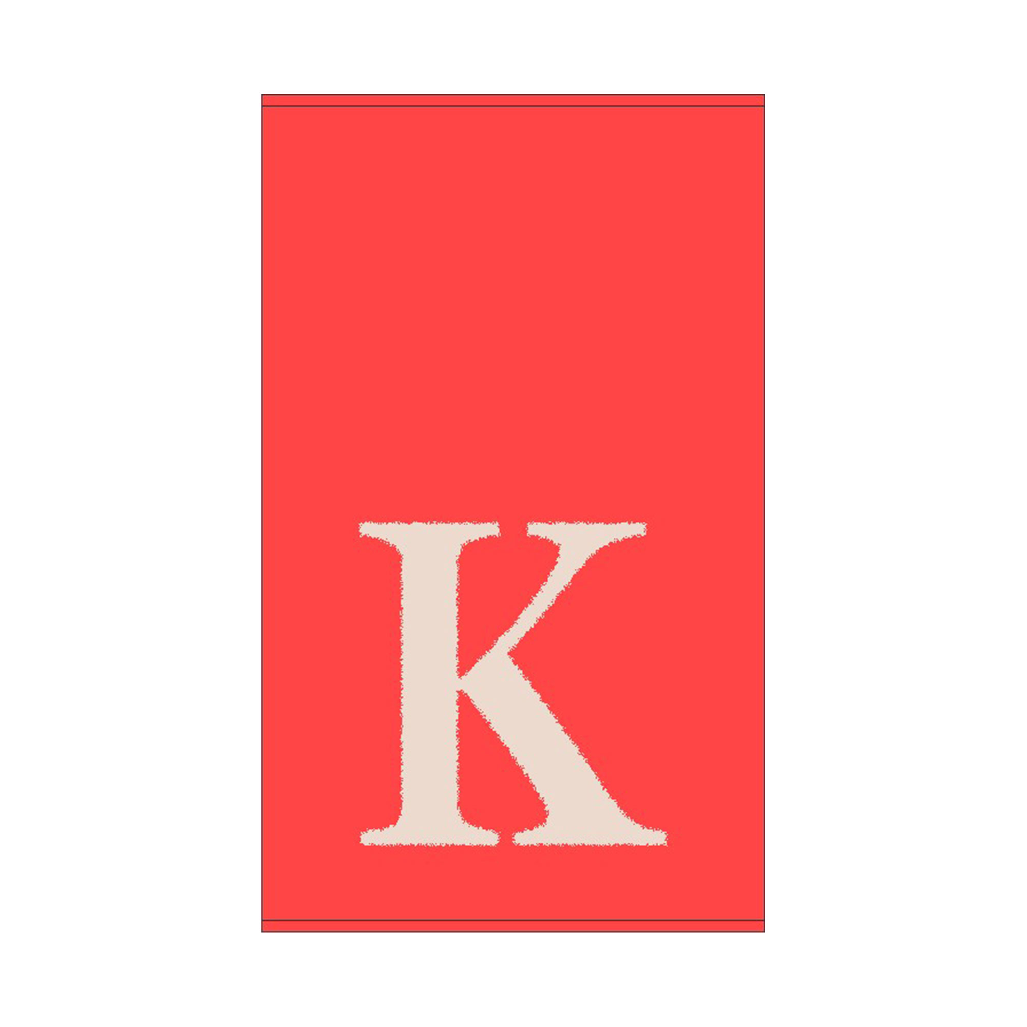 2er Set - Kleines Handtuch mit Buchstabe "K", 2 Farben  