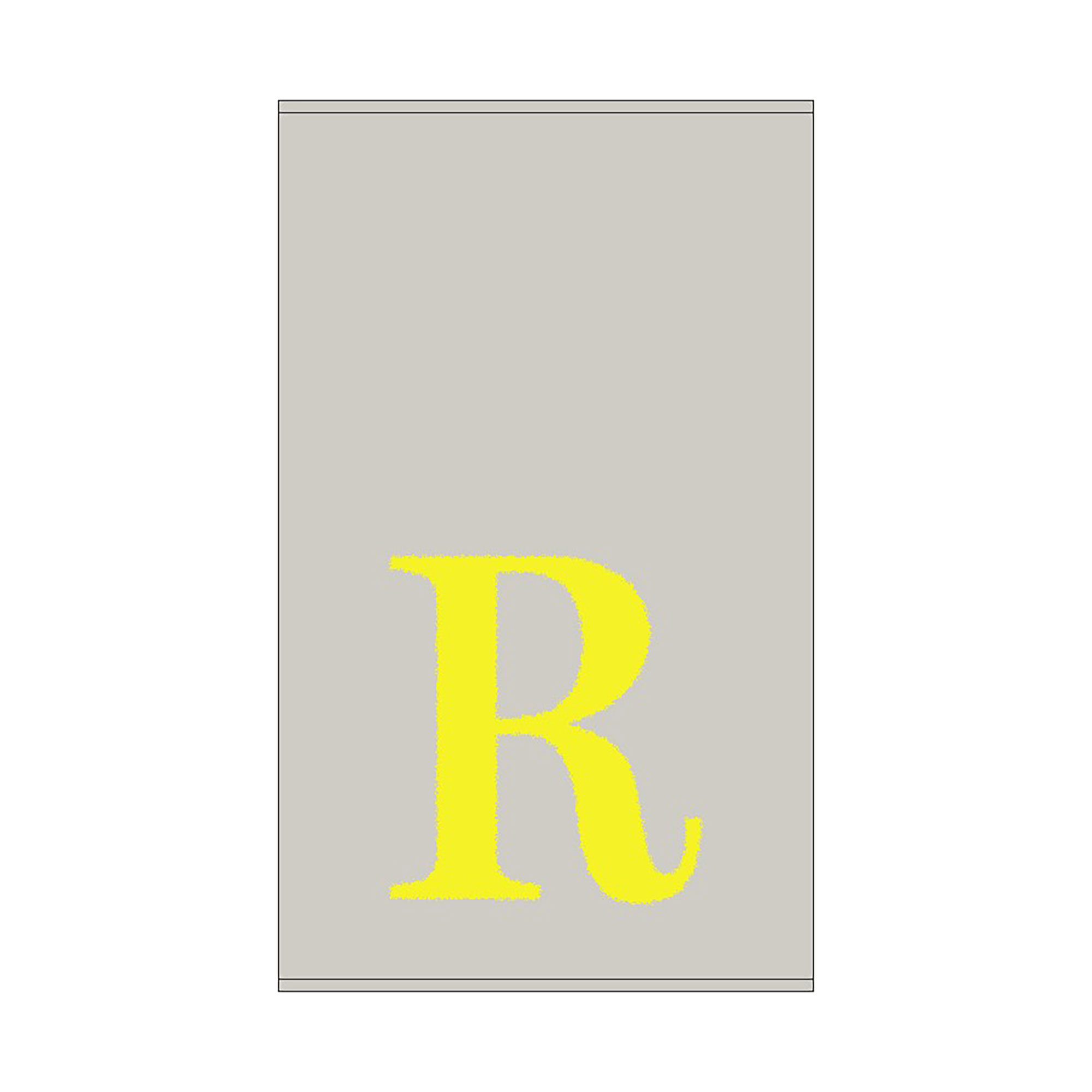 2er Set - Kleines Handtuch mit Buchstabe "R", 2 Farben   