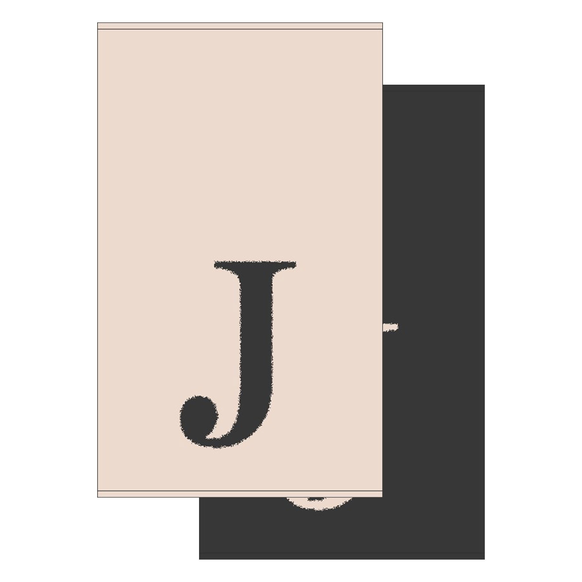 2er Set - Kleines Handtuch mit Buchstabe "J", 2 Farben 2er Set - Kleines Handtuch mit Buchstabe "J", 2 Farben