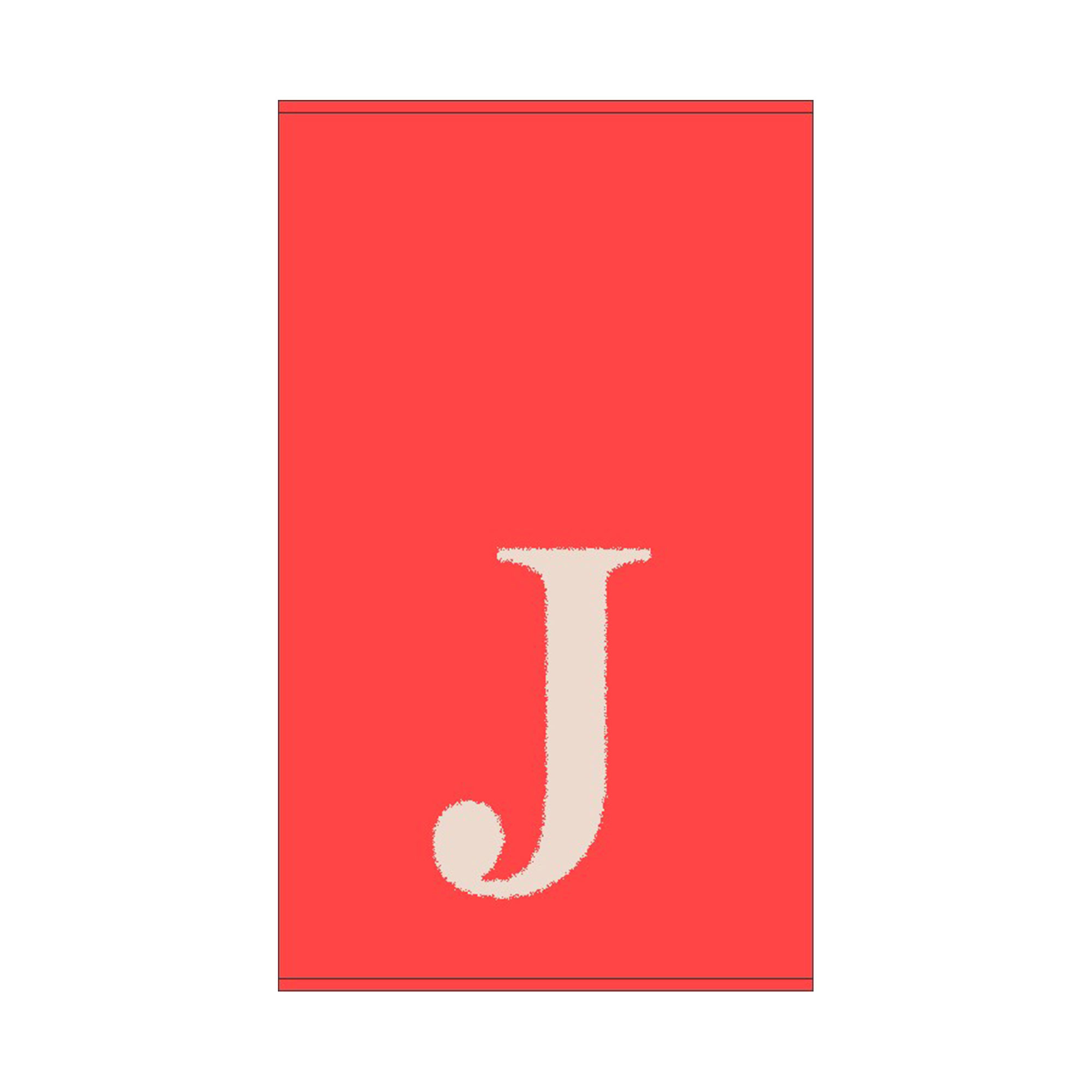 2er Set - Kleines Handtuch mit Buchstabe "J", 2 Farben 