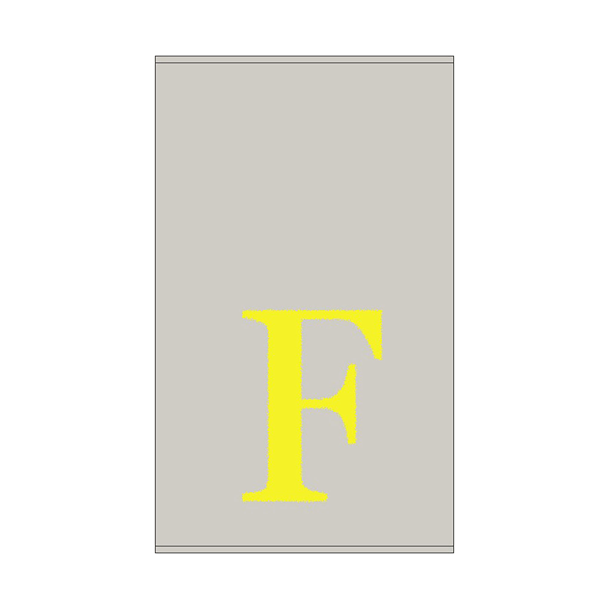 2er Set - Kleines Handtuch mit Buchstabe "F", 2 Farben 