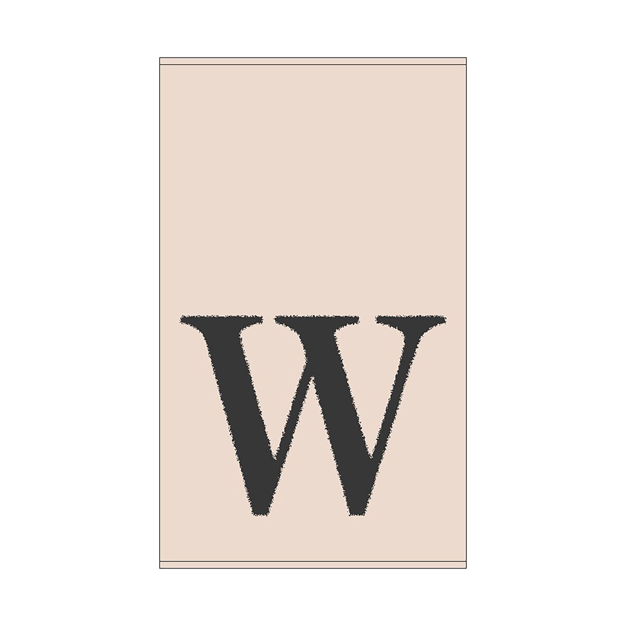 2er Set - Kleines Handtuch mit Buchstabe "W", 2 Farben  