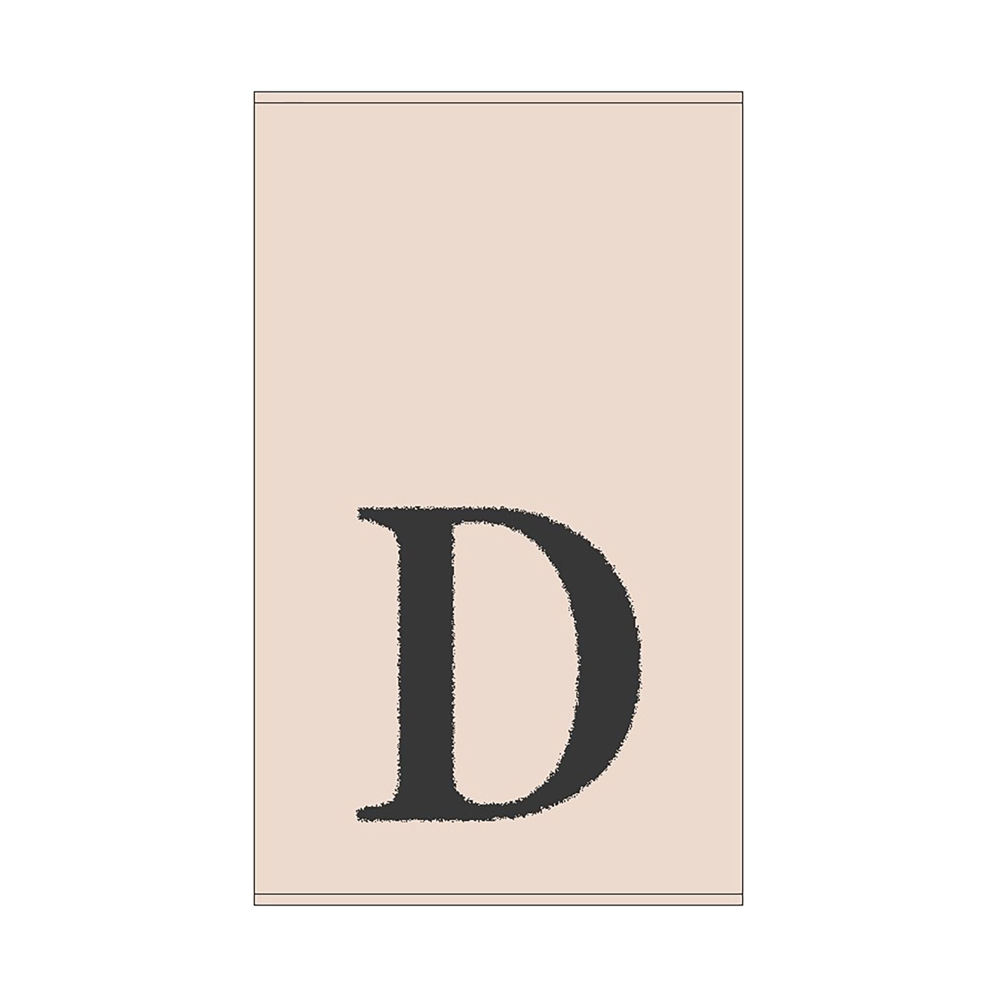 Kleines Handtuch mit Großbuchstaben D 2er Set - Kleines Handtuch mit Buchstabe "D", 2 Farben