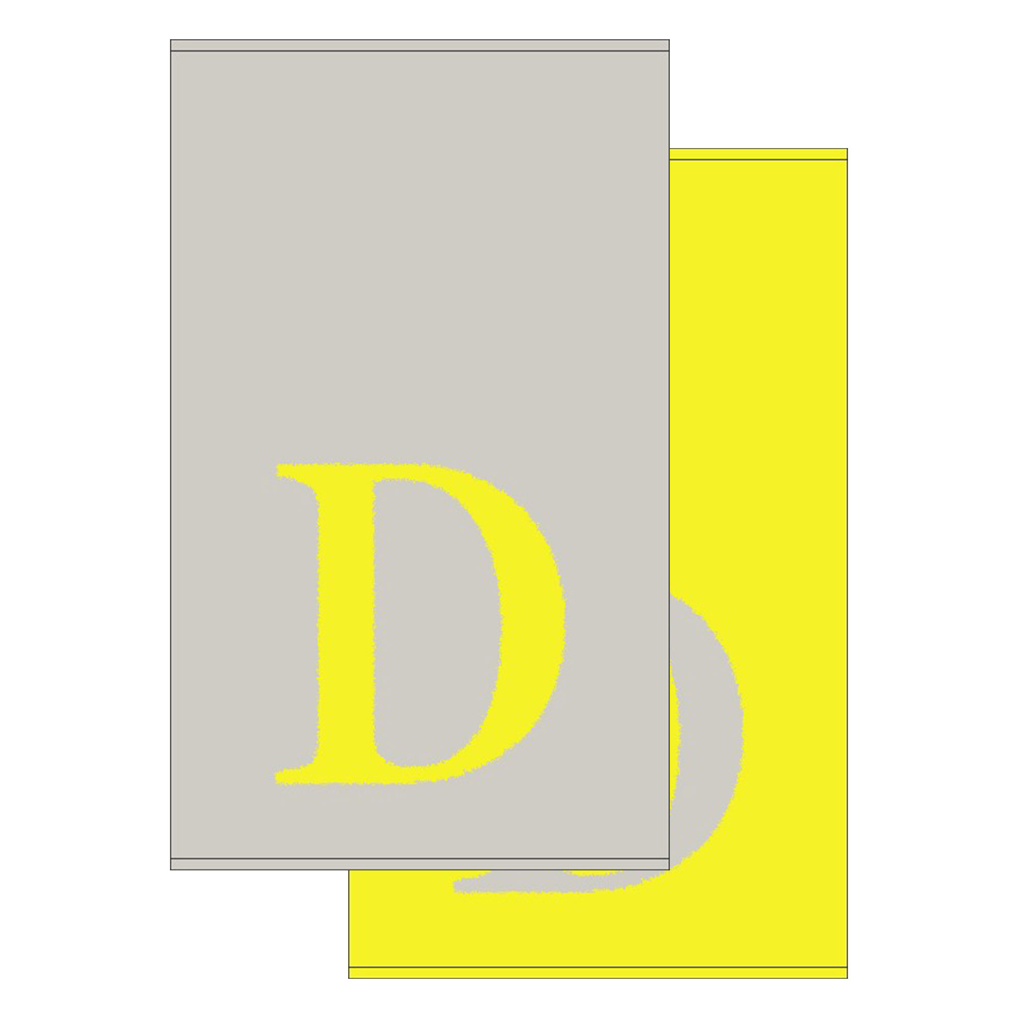 2er Set - Kleines Handtuch mit Buchstabe "D", 2 Farben 