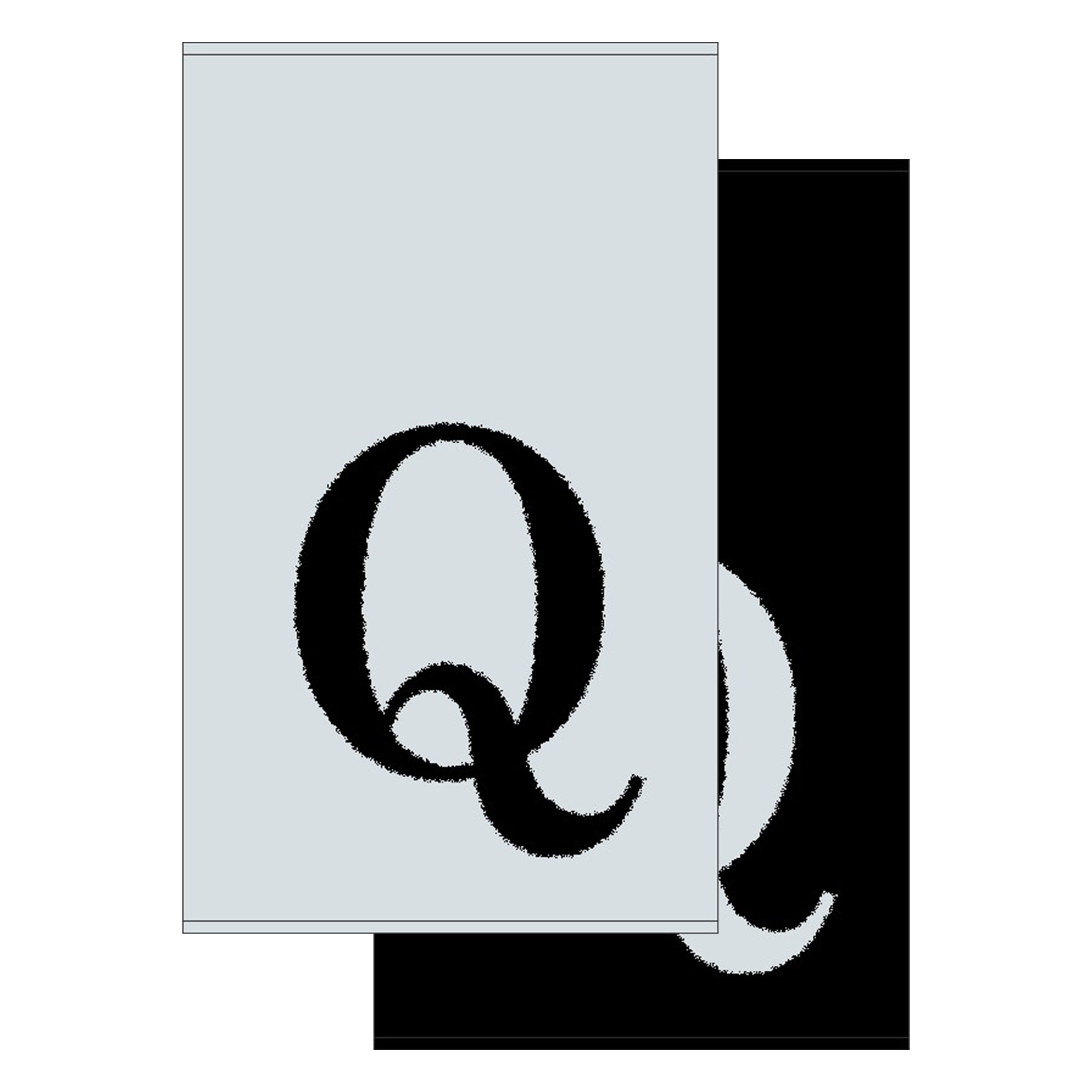 2er Set - Kleines Handtuch mit Buchstabe "Q", 2 Farben  