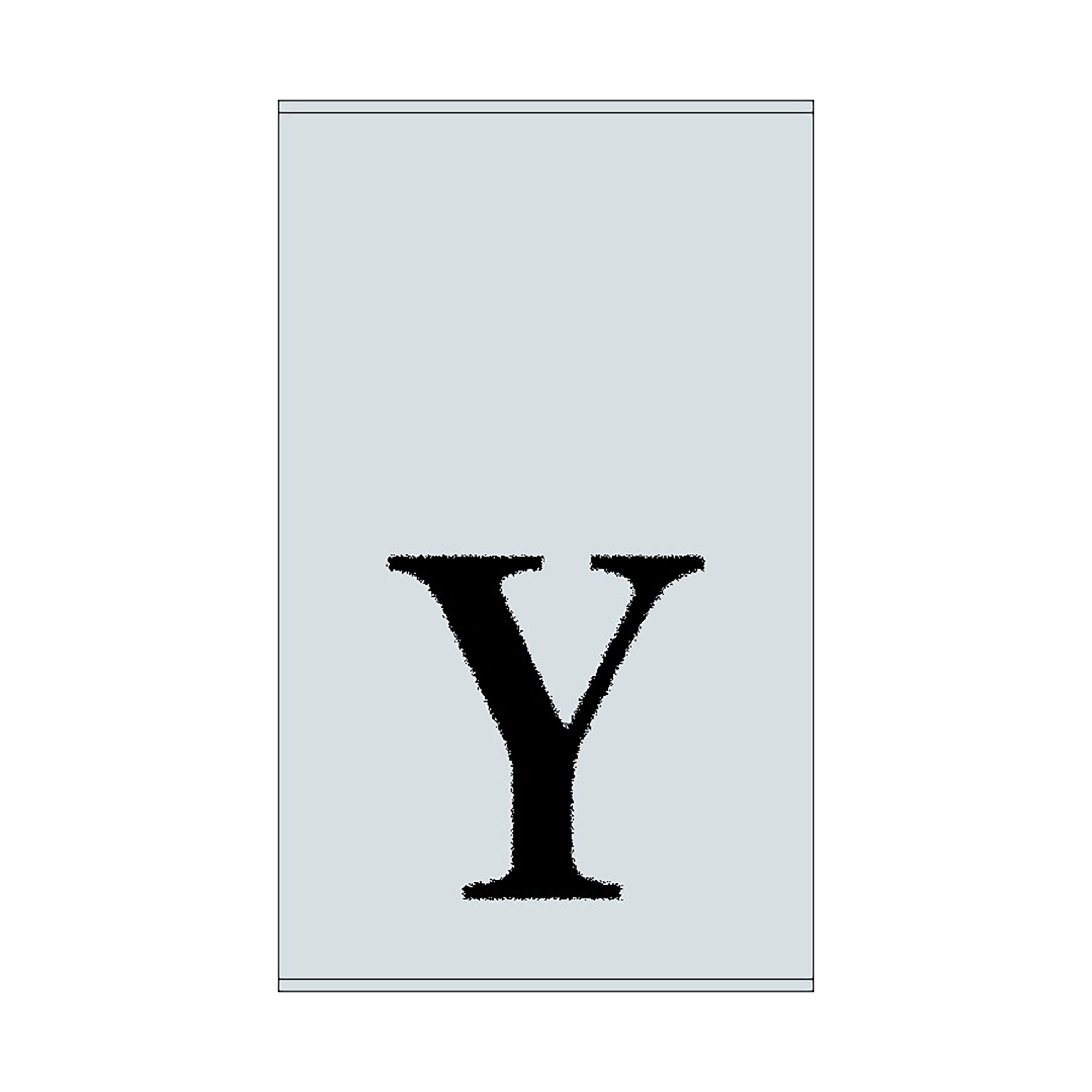 2er Set - Kleines Handtuch mit Buchstabe "Y", 2 Farben  