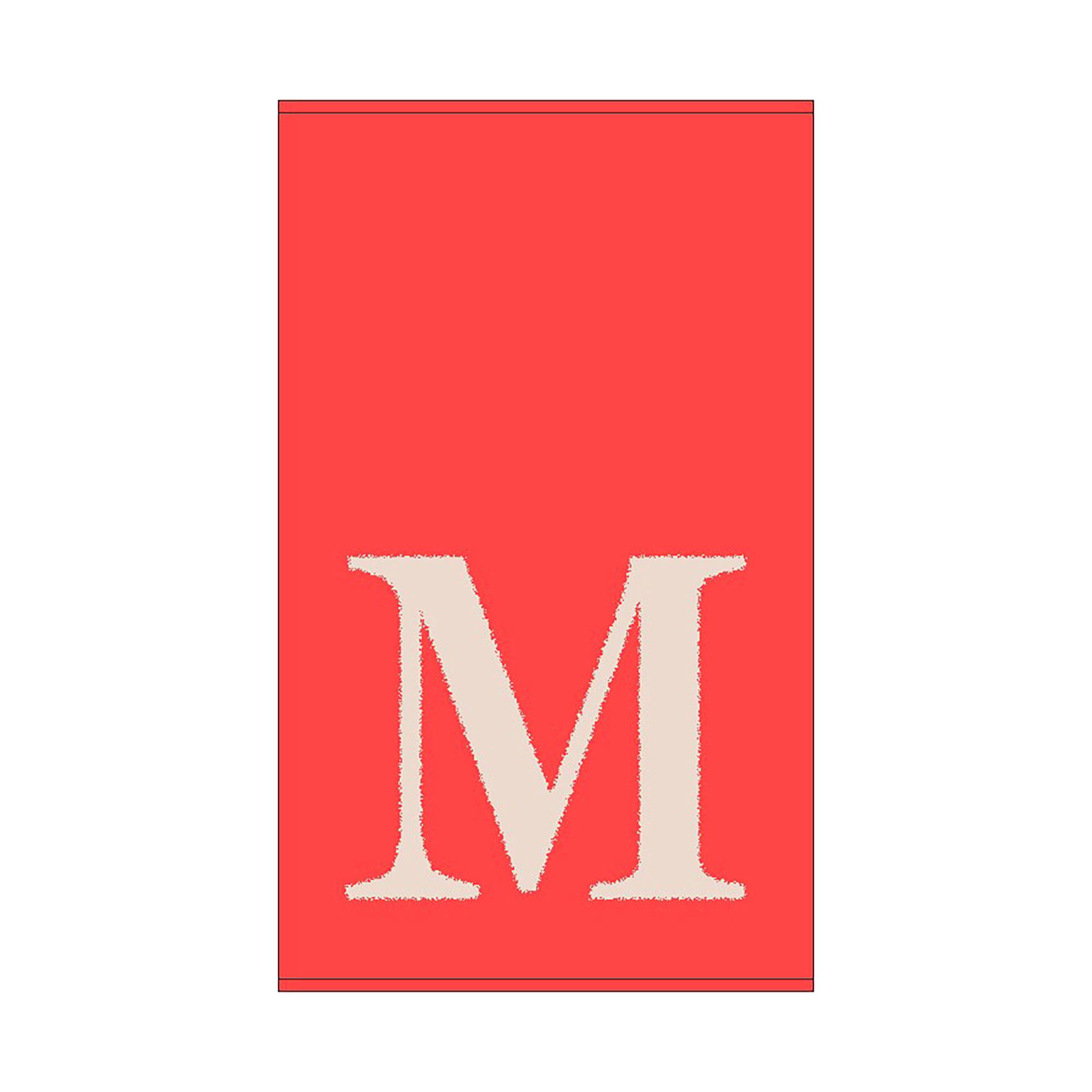 2er Set - Kleines Handtuch mit Buchstabe "M", 2 Farben 
