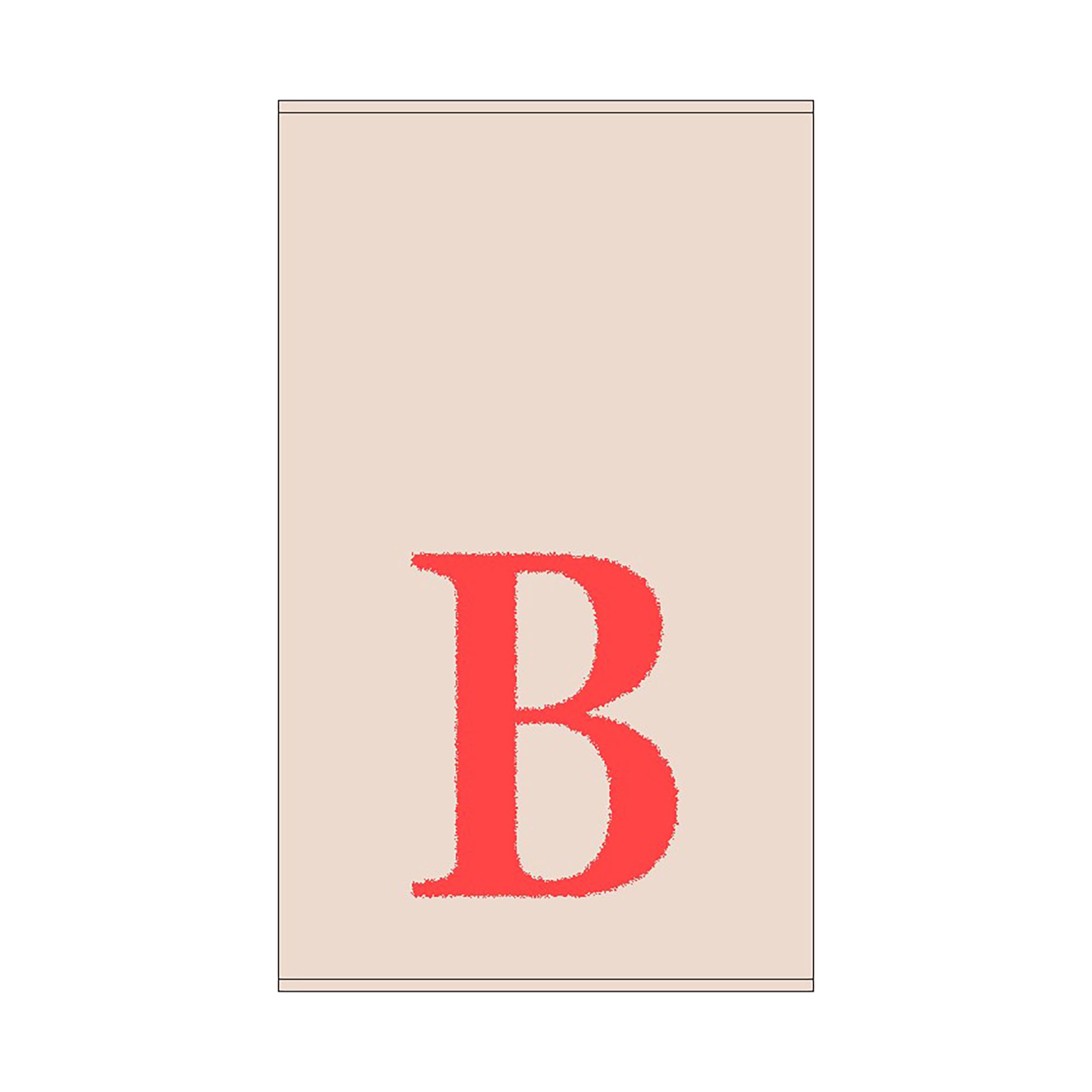 Kleines Handtuch mit Großbuchstaben B 2er Set - Kleines Handtuch mit Buchstabe "B", 2 Farben