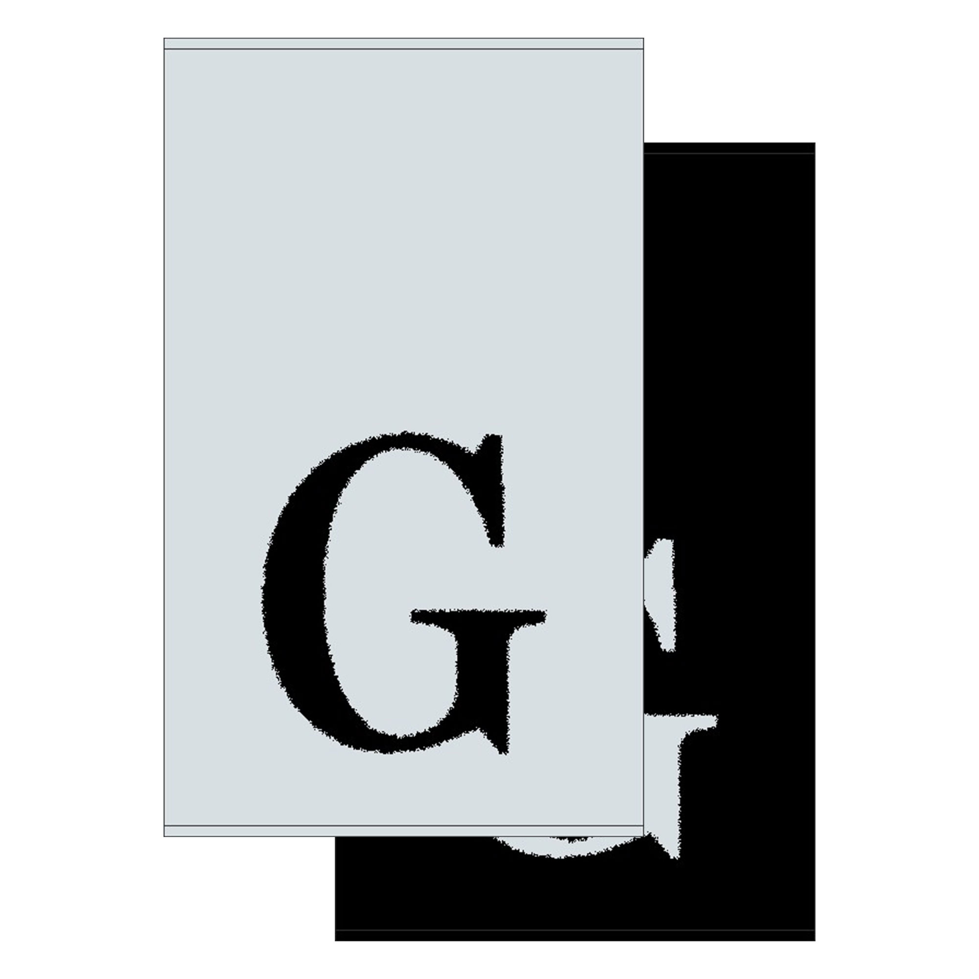 2er Set - Kleines Handtuch mit Buchstabe "G", 2 Farben 