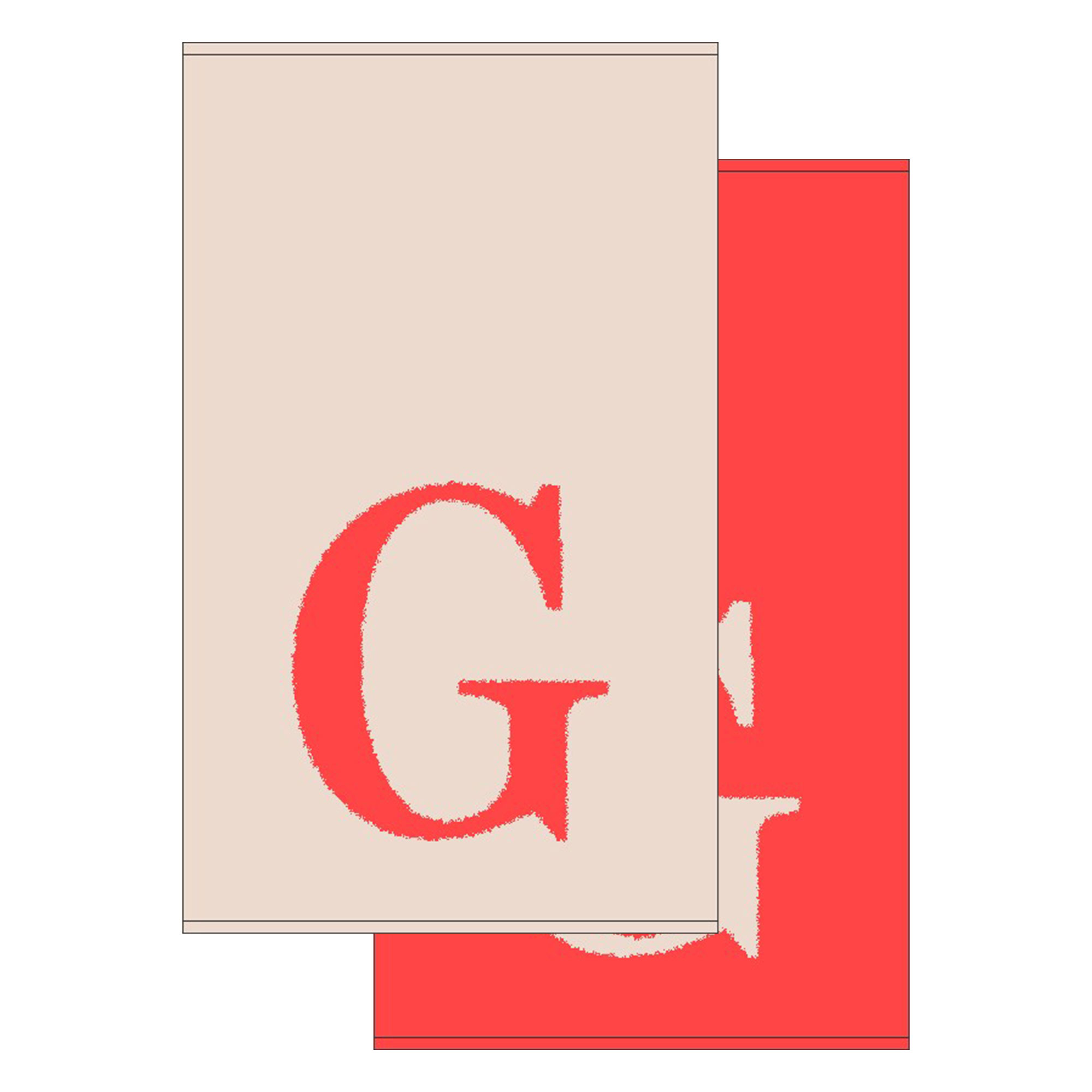 2er Set - Kleines Handtuch mit Buchstabe "G", 2 Farben 
