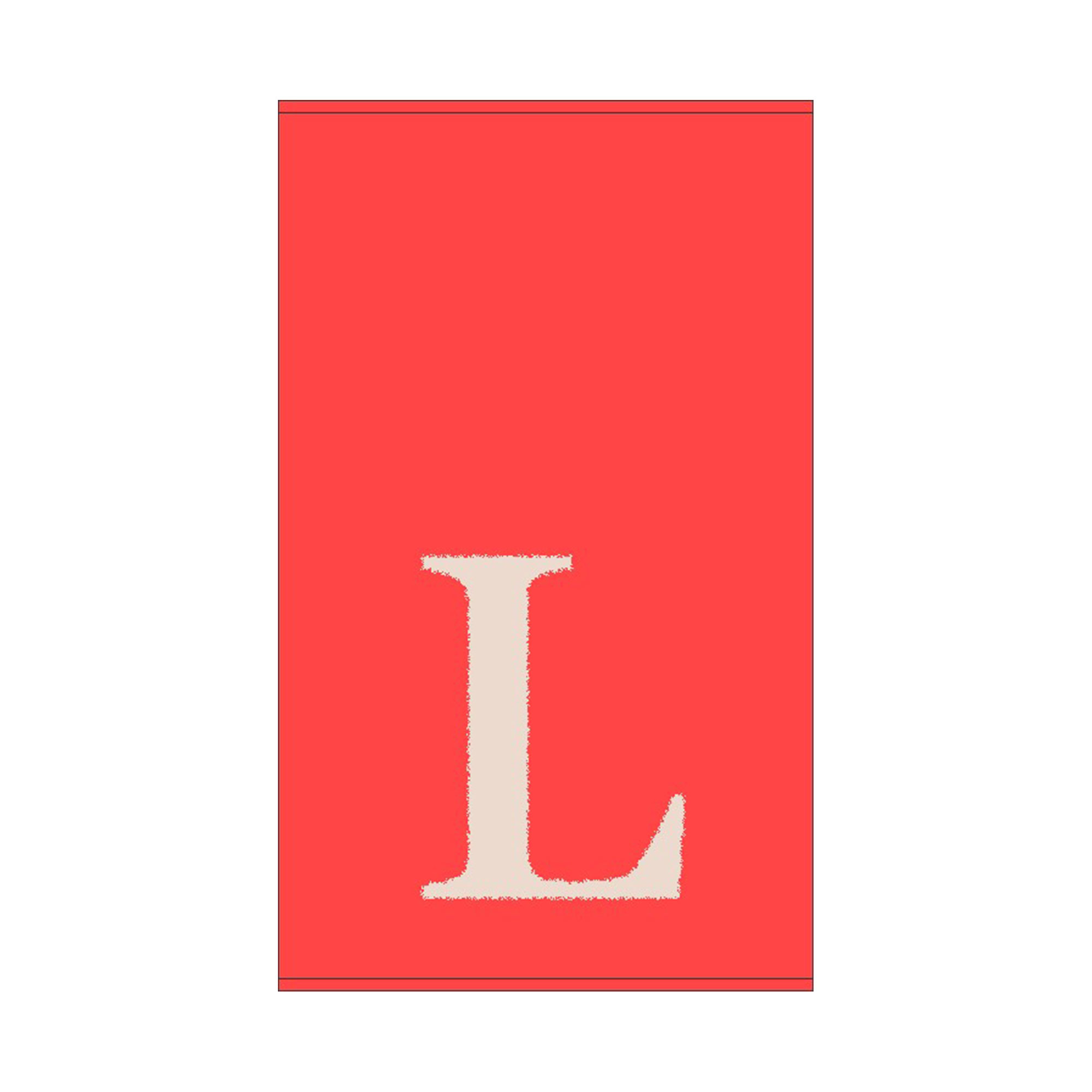 2er Set - Kleines Handtuch mit Buchstabe "L", 2 Farben   