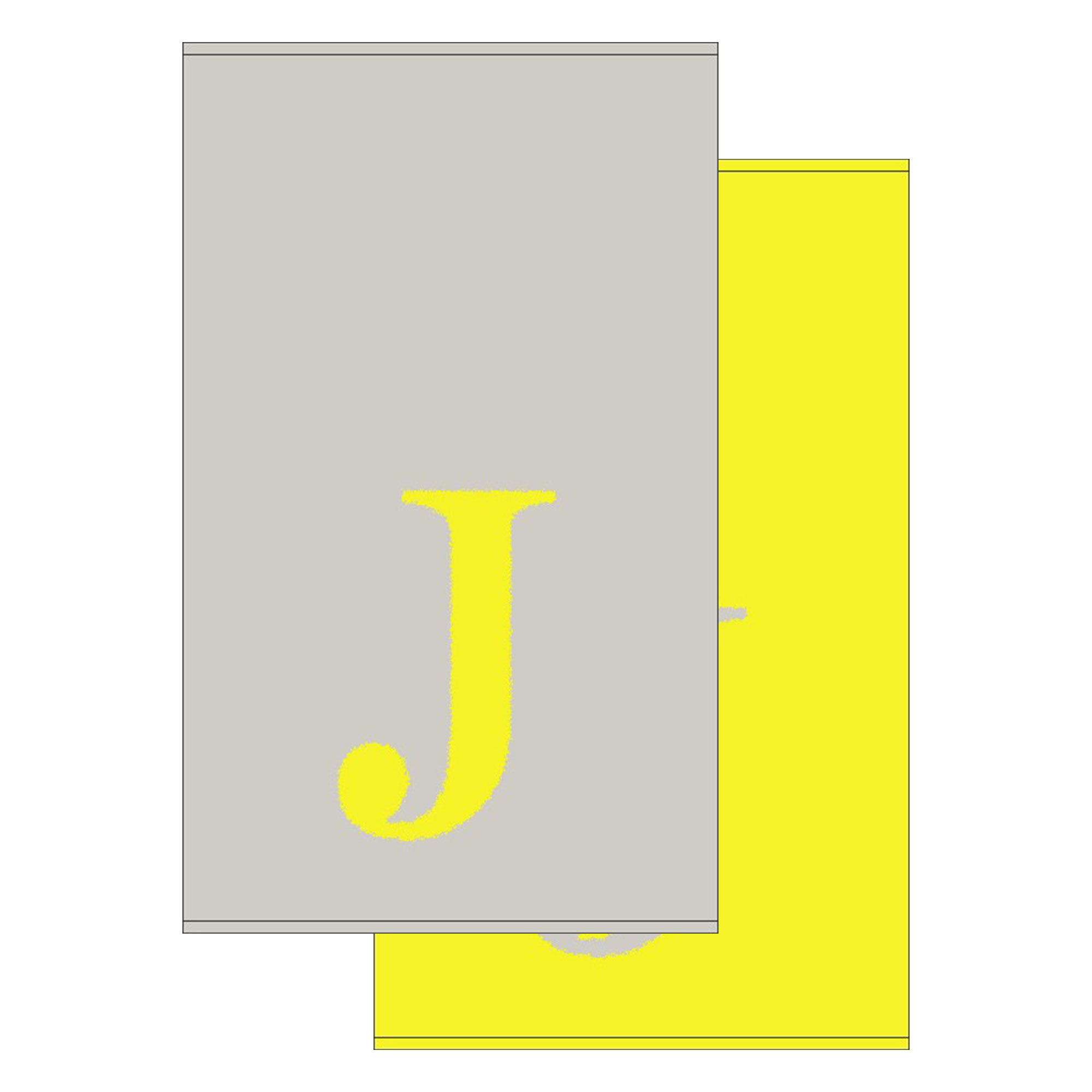 2er Set - Kleines Handtuch mit Buchstabe "J", 2 Farben 