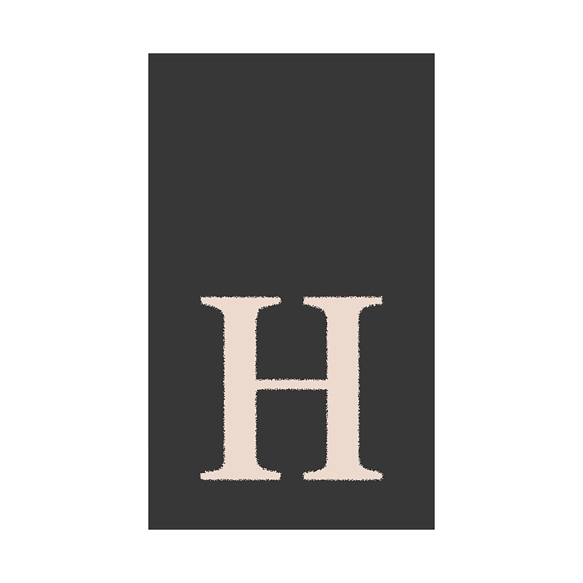 2er Set - Kleines Handtuch mit Buchstabe "H", 2 Farben 