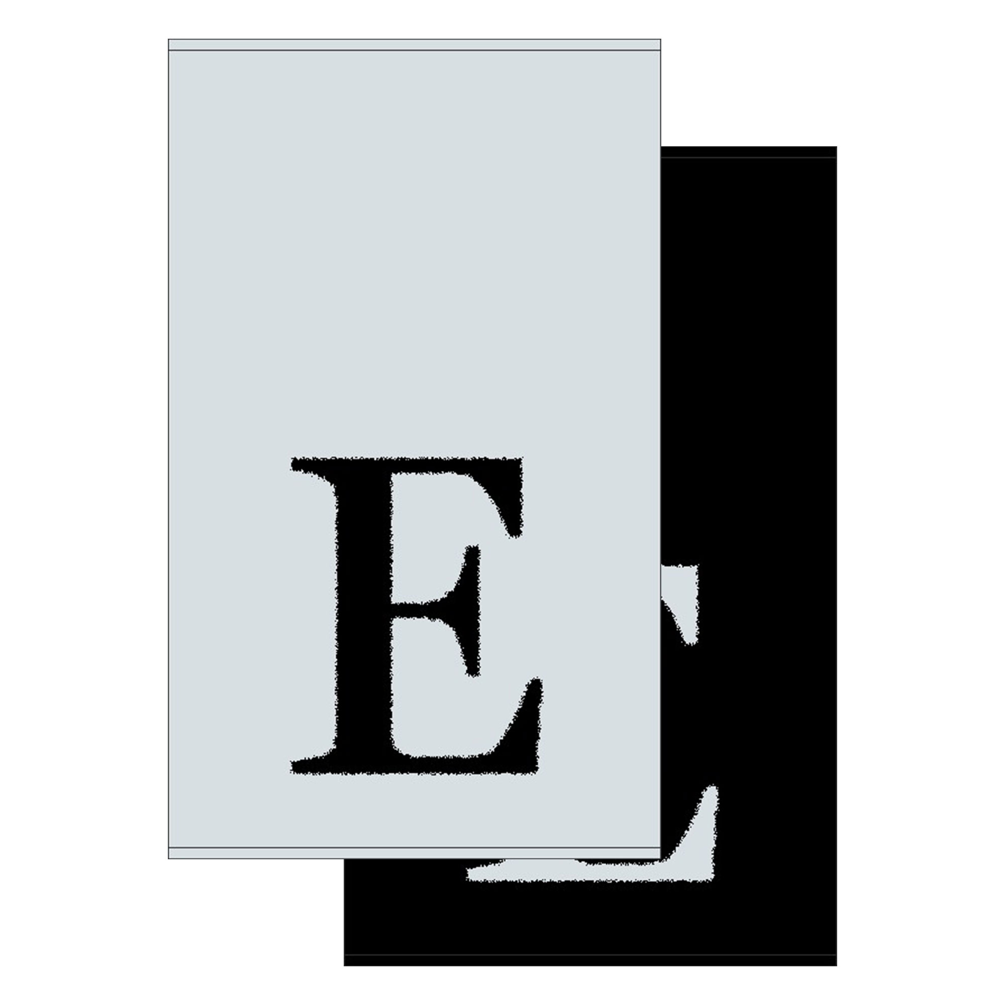 2er Set - Kleines Handtuch mit Buchstabe "E", 2 Farben 